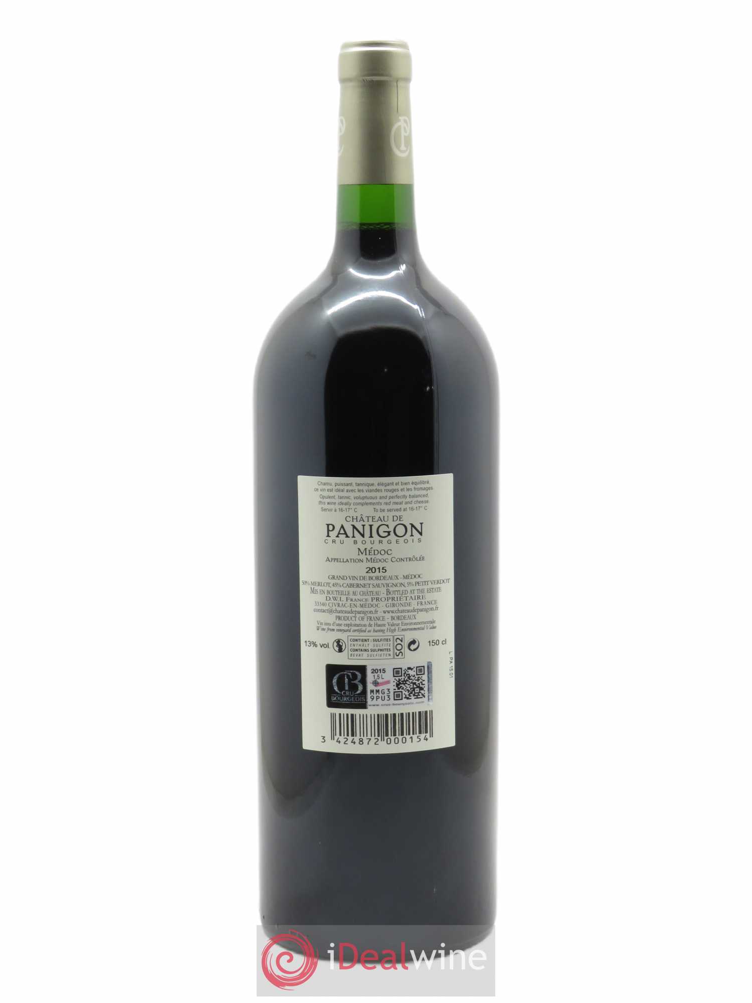 Château de Panigon Cru Bourgeois 2015 - Lot of 1 magnum - 1