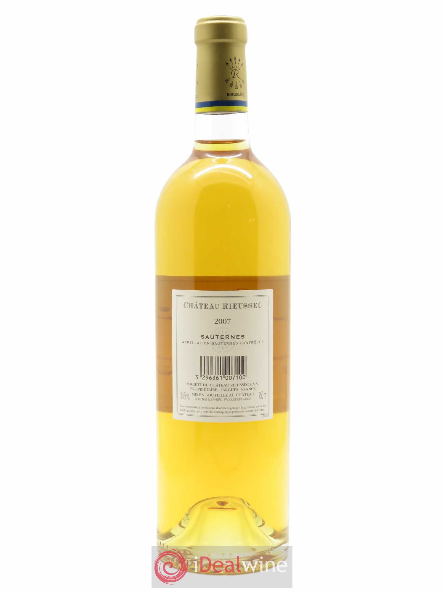 Château Rieussec 1er Grand Cru Classé 2007 - Posten von 1 Flasche - 1