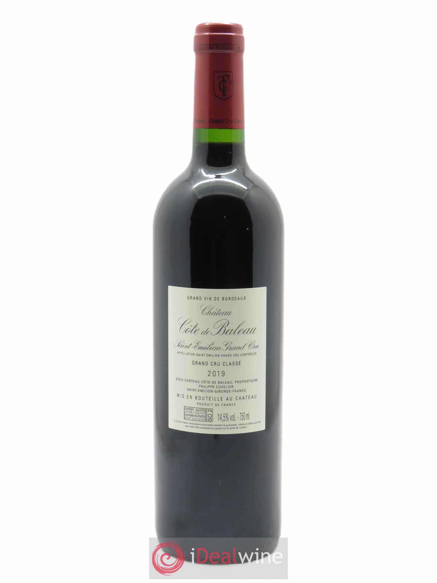 Château Côte de Baleau Grand Cru Classé 2019 - Lot of 1 bottle - 1