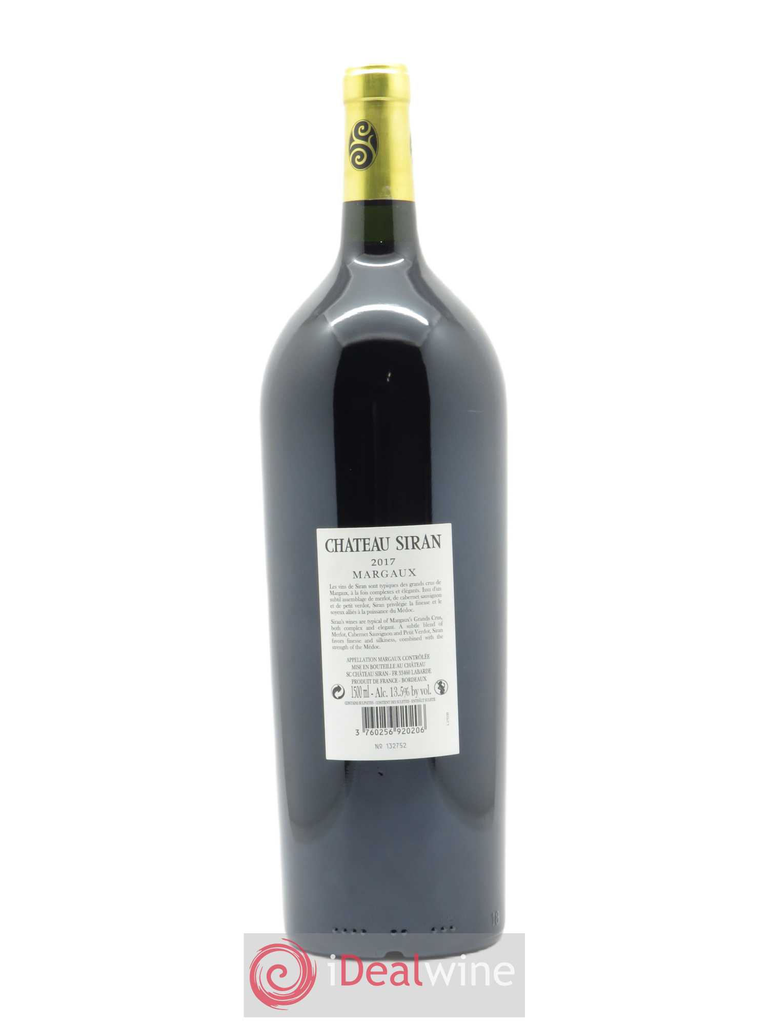 Château Siran (OWC if 6 mgs) 2017 - Lot of 1 magnum - 1