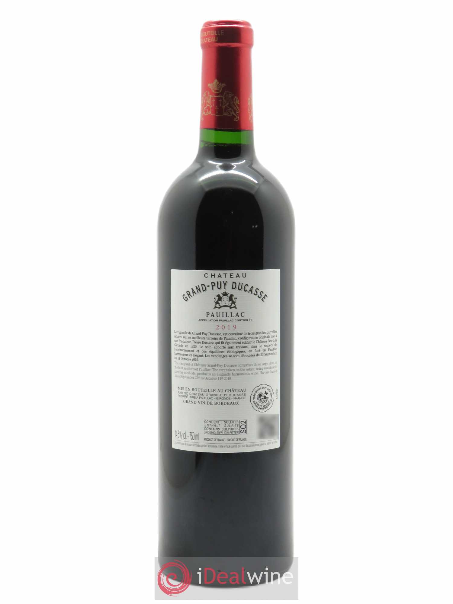 Château Grand Puy Ducasse 5ème Grand Cru Classé 2019 - Lot de 1 bouteille - 1