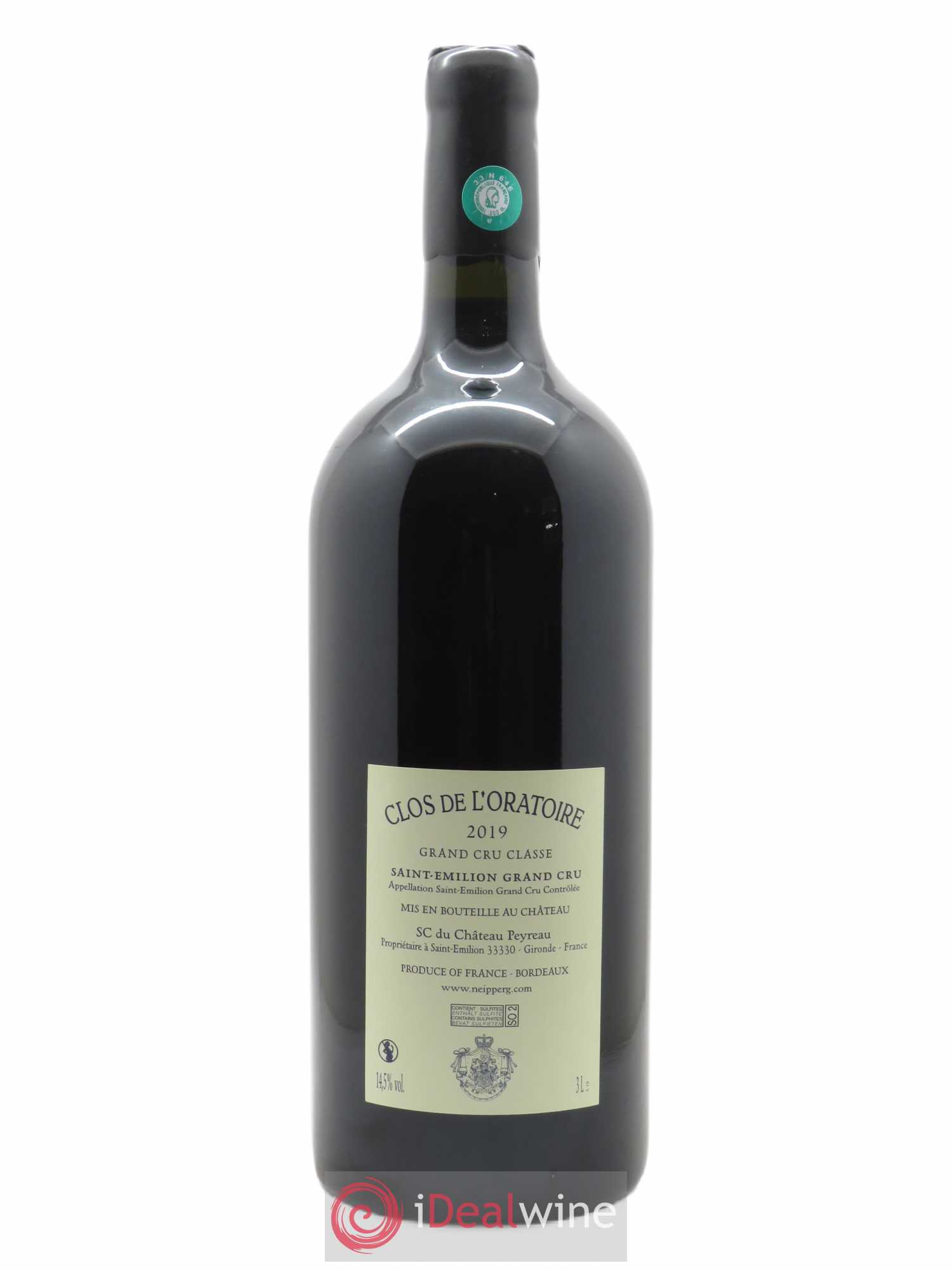 Clos de l'Oratoire Grand Cru Classé 2019 - Lot de 1 double magnum - 1