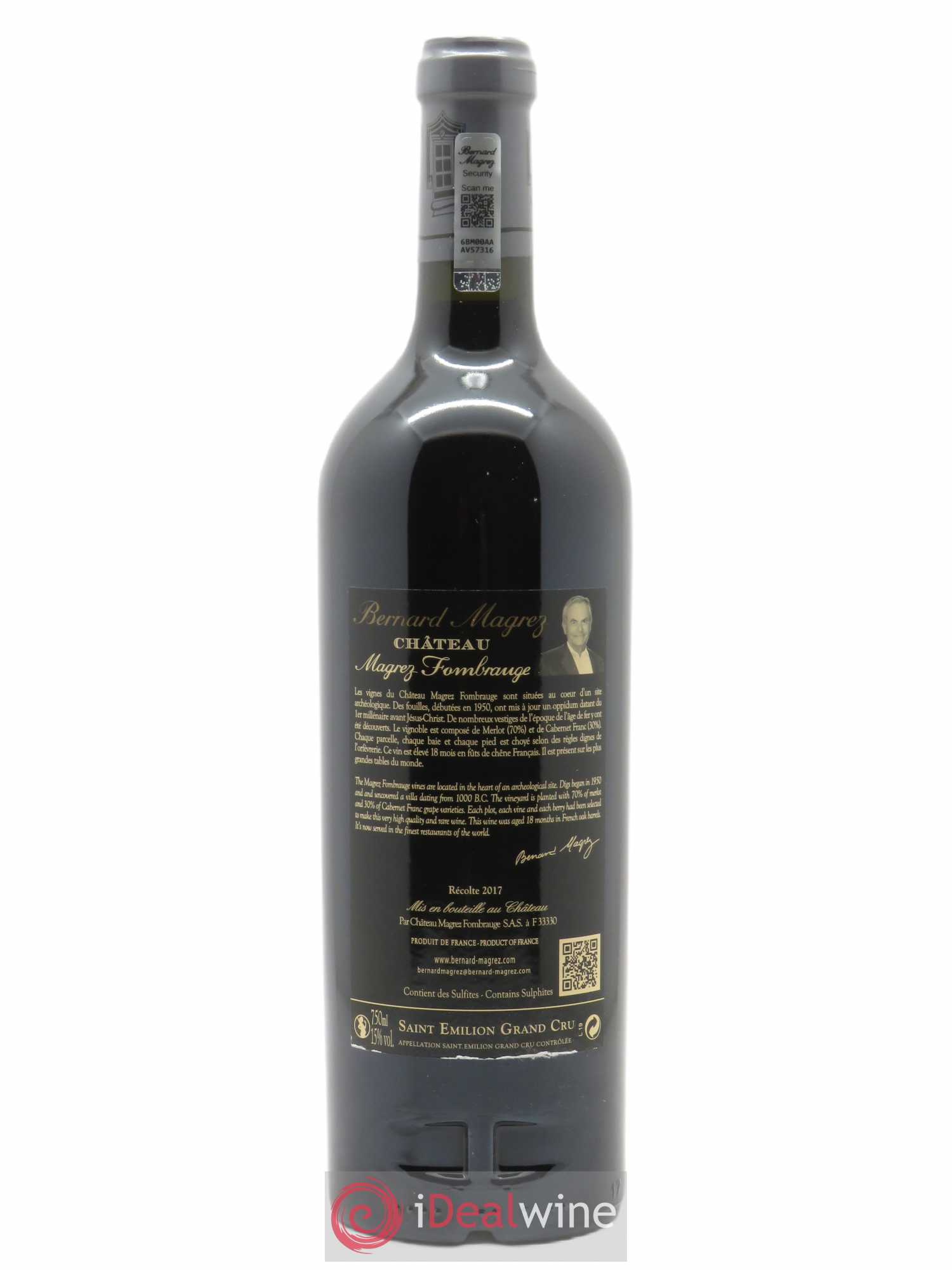Château Magrez Fombrauge (CBO à partir de 6 bts) 2017 - Lot de 1 bouteille - 1