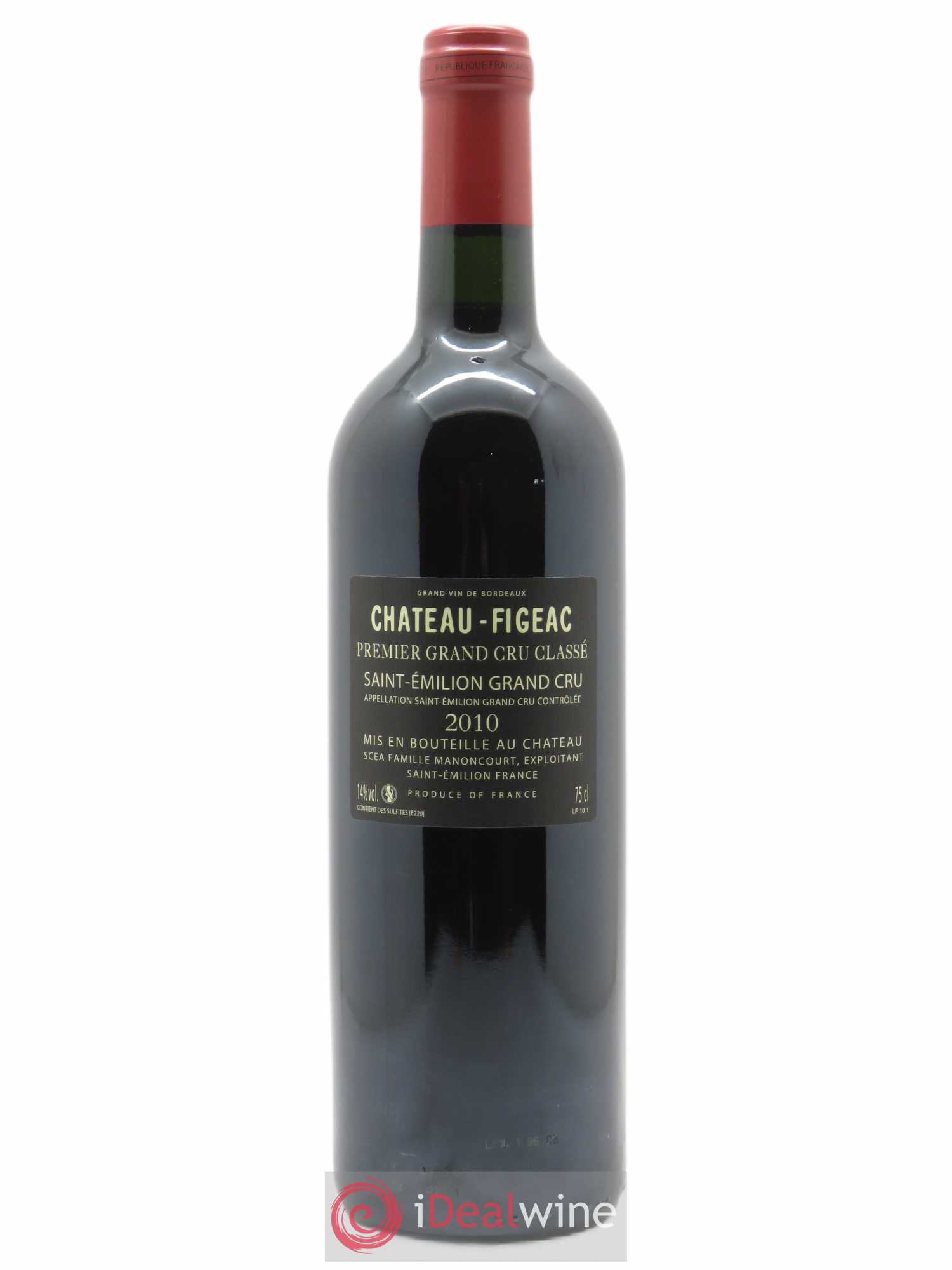 Château Figeac 1er Grand Cru Classé A (OWC if 3 bts) 2010 - Lot of 1 bottle - 1