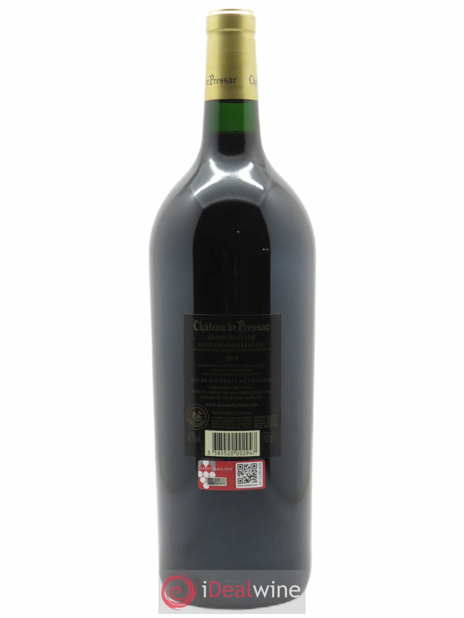 Château de Pressac Grand Cru Classé (OWC if 6 bts) 2019 - Lot of 1 magnum - 1
