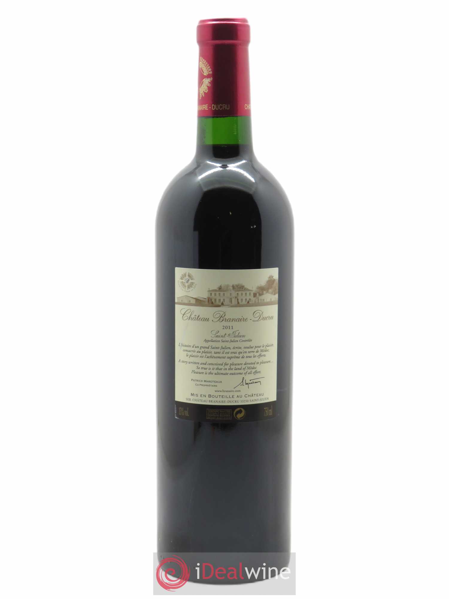 Château Branaire Ducru 4ème Grand Cru Classé (CBO à partir de 6 bts) 2011 - Lot de 1 bouteille - 1