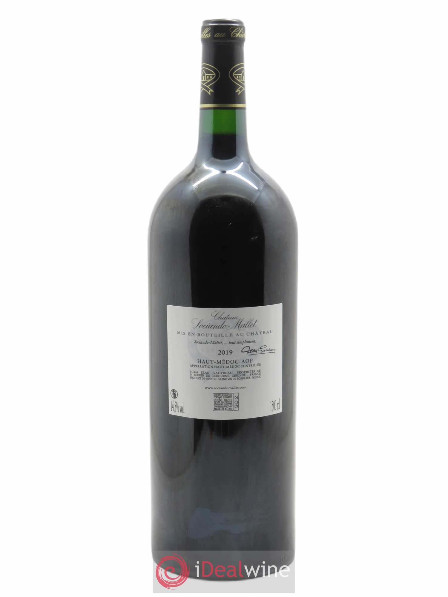 Château Sociando Mallet (CBO à partir de 6 BTS) 2019 - Lot de 1 magnum - 1