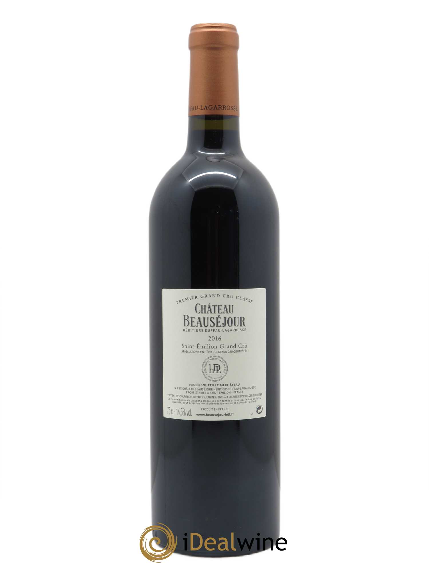 Château Beauséjour (Duffau-Lagarrosse) 1er Grand Cru Classé B (CBO à partir de 6 bts) 2016 - Lot de 1 bouteille - 1