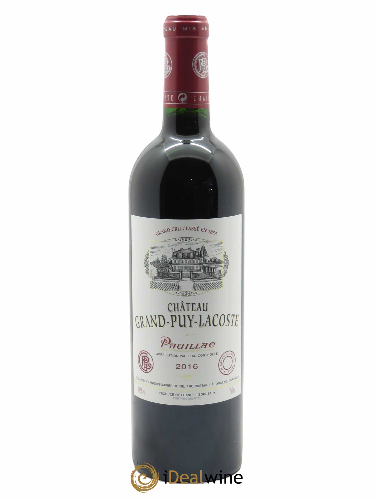 Château Grand Puy Lacoste 5ème Grand Cru Classé (CBO à partir de 12 bts) 2016 - Lot de 1 bouteille - 0