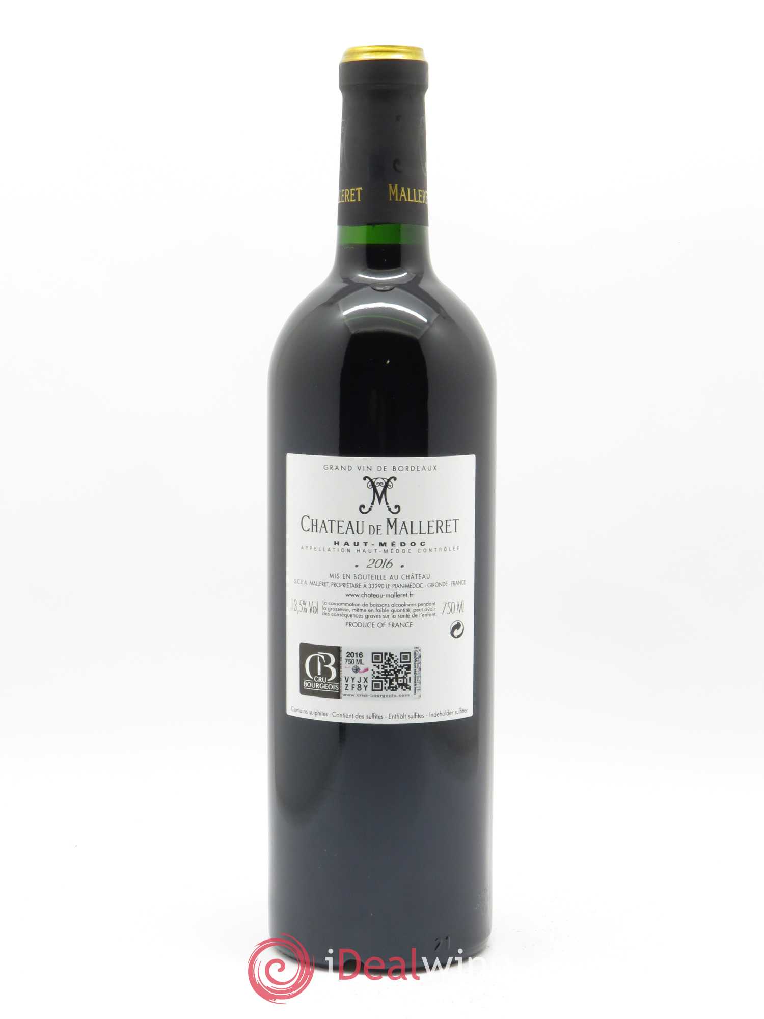 Château de Malleret Cru Bourgeois 2016 - Lot de 1 bouteille - 1
