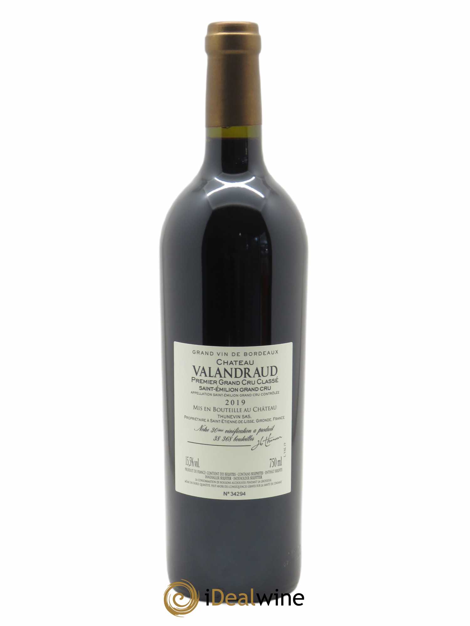 Château de Valandraud 1er Grand Cru Classé B depuis 2012 (CBO à partir de 6 bts) 2019 - Lot de 1 bouteille - 1