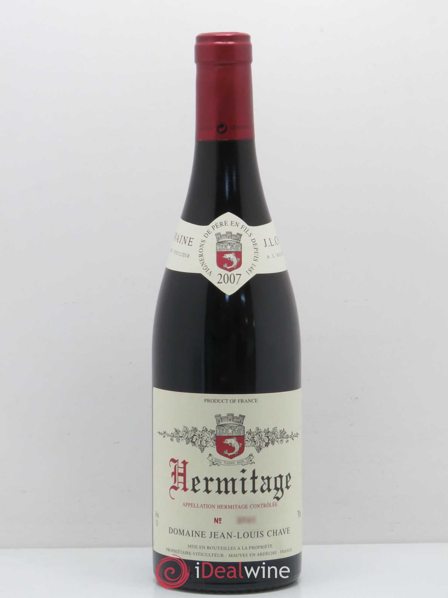 Hermitage Jean-Louis Chave 2007 - Lot de 1 bouteille - 0