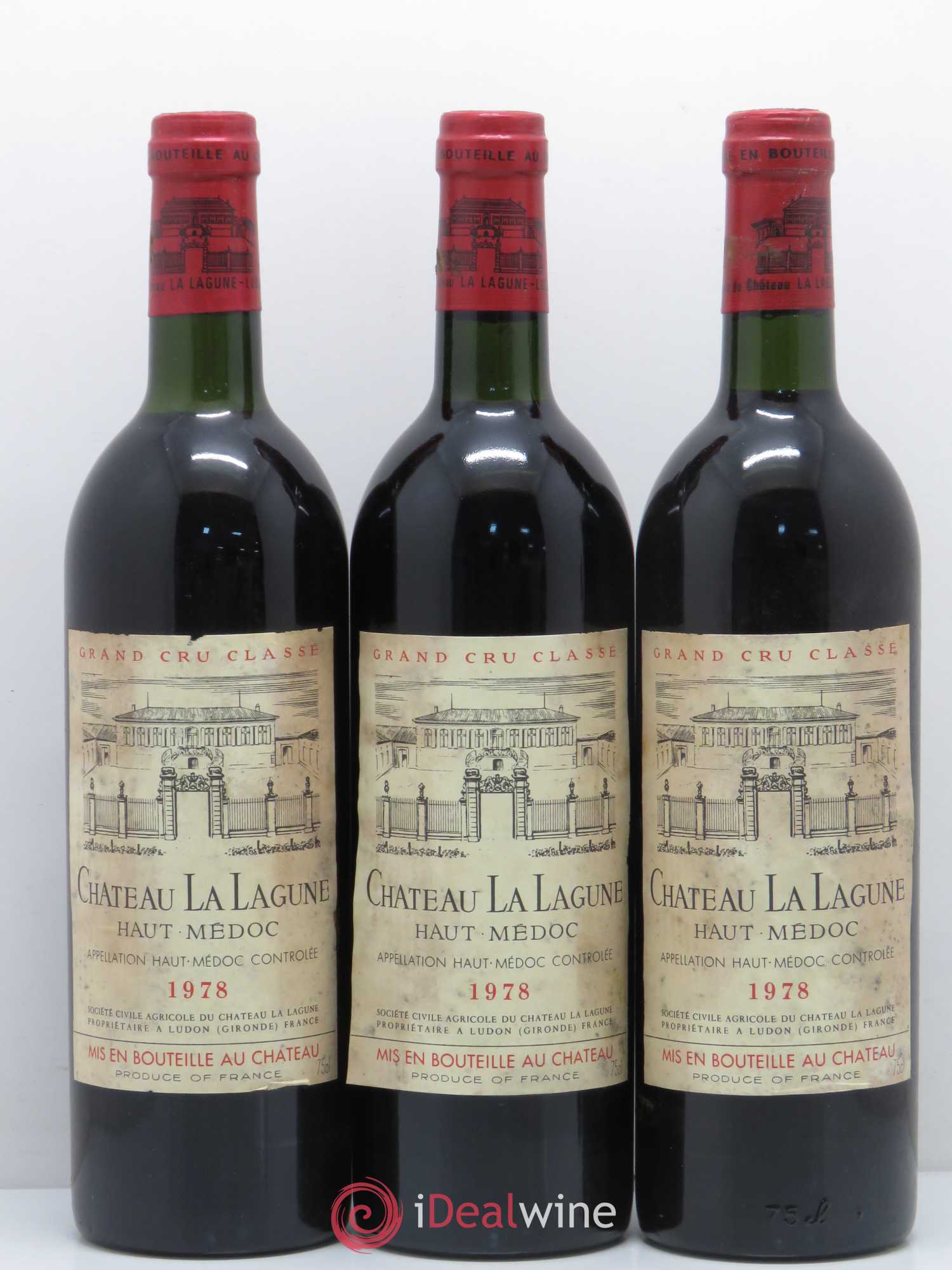 Château la Lagune 3ème Grand Cru Classé 1978 - Lot de 3 bouteilles - 0
