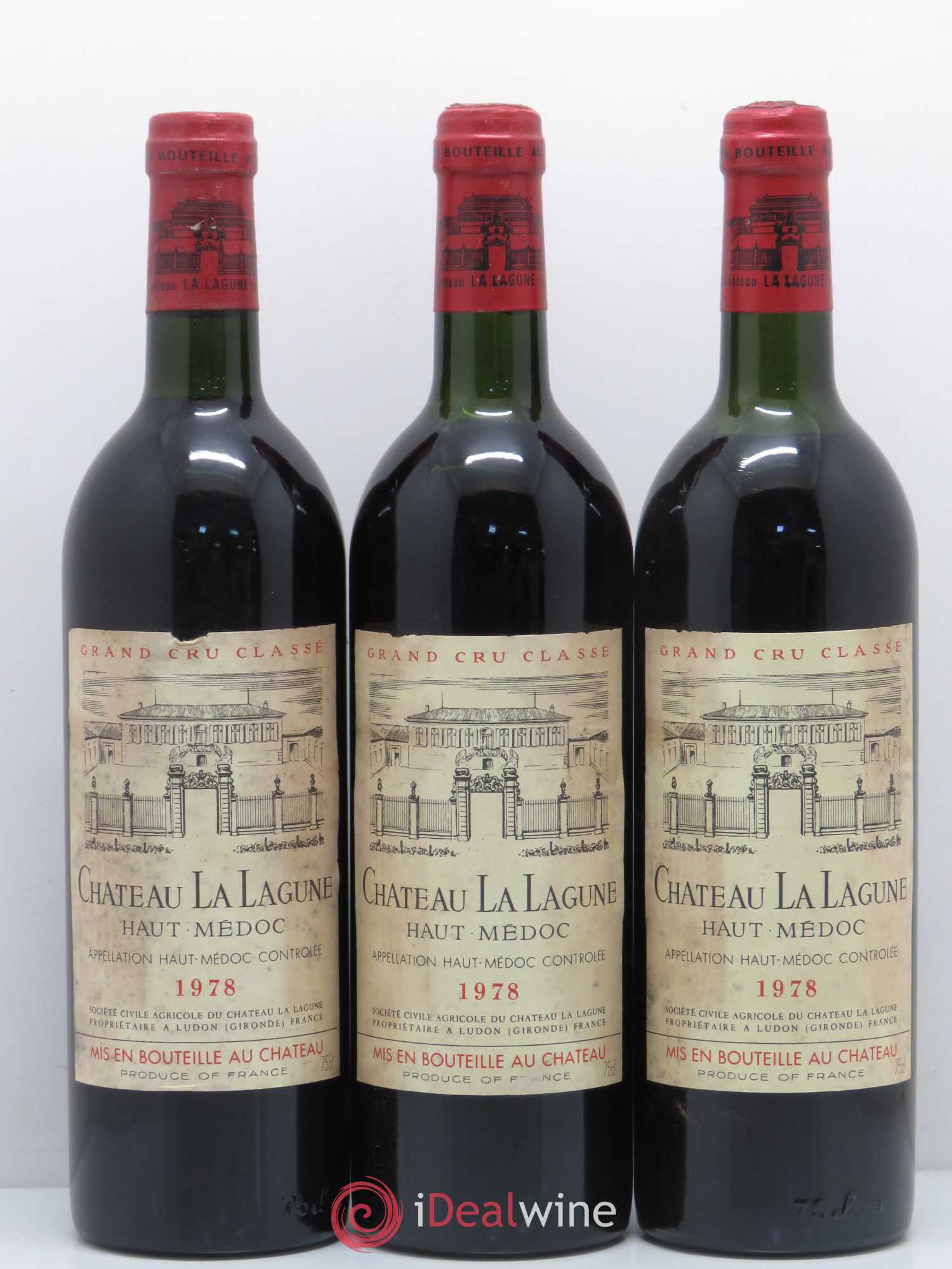 Château la Lagune 3ème Grand Cru Classé 1978 - Lot de 3 bouteilles - 0