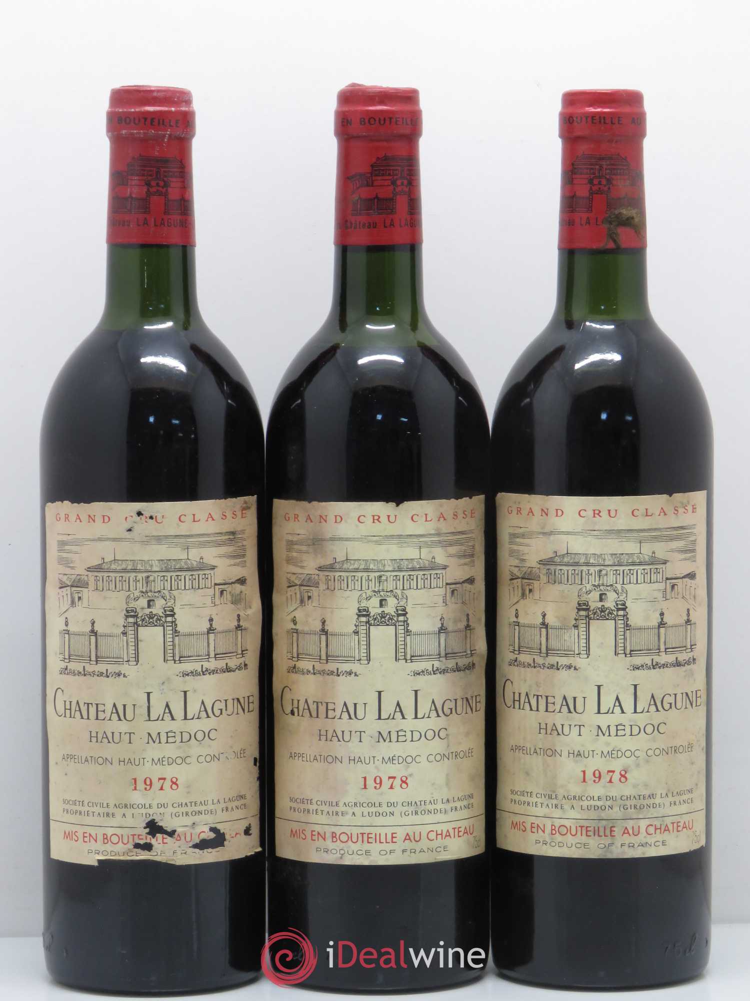 Château la Lagune 3ème Grand Cru Classé 1978 - Lot de 3 bouteilles - 0