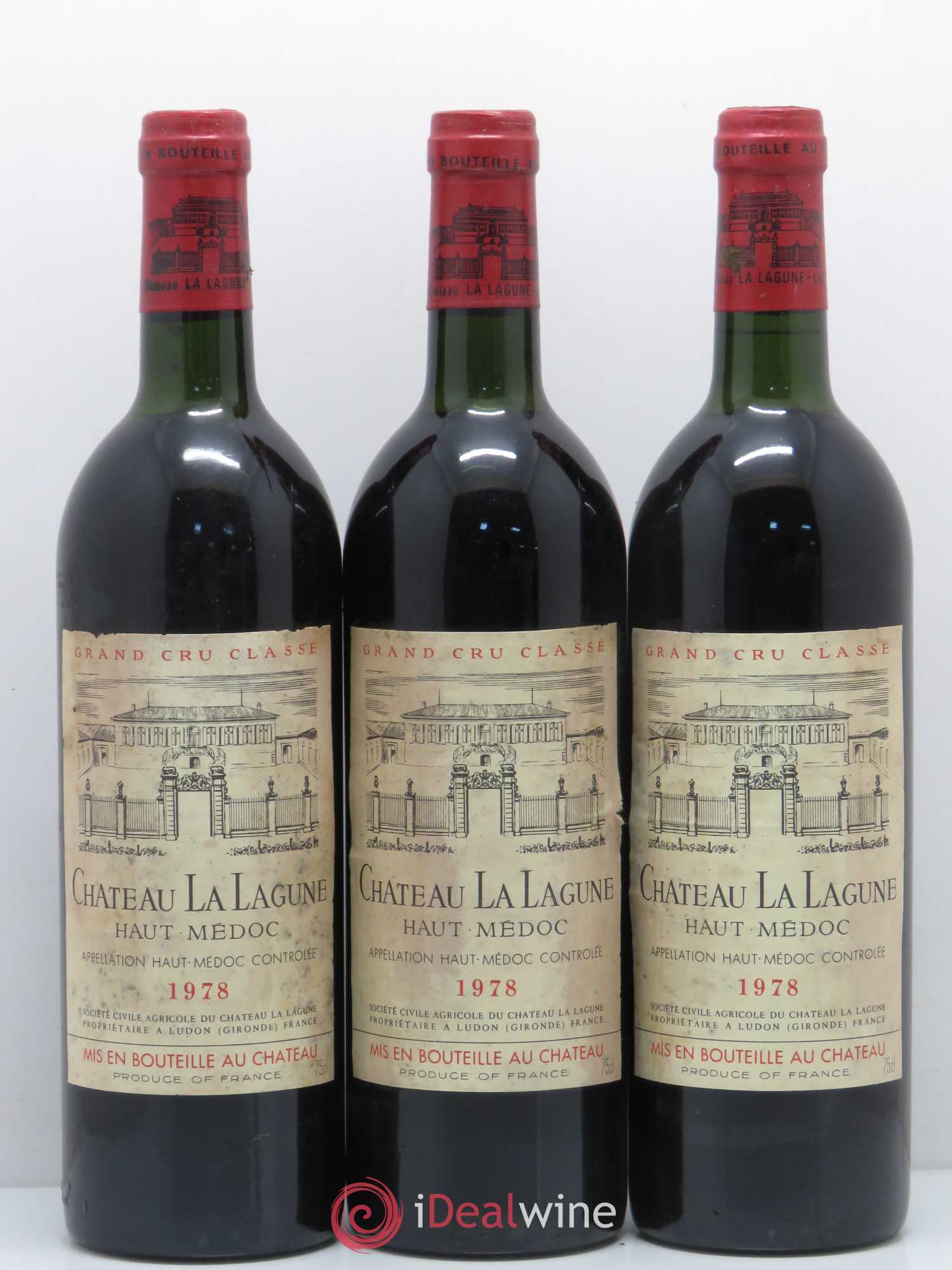 Château la Lagune 3ème Grand Cru Classé 1978 - Lot de 3 bouteilles - 0