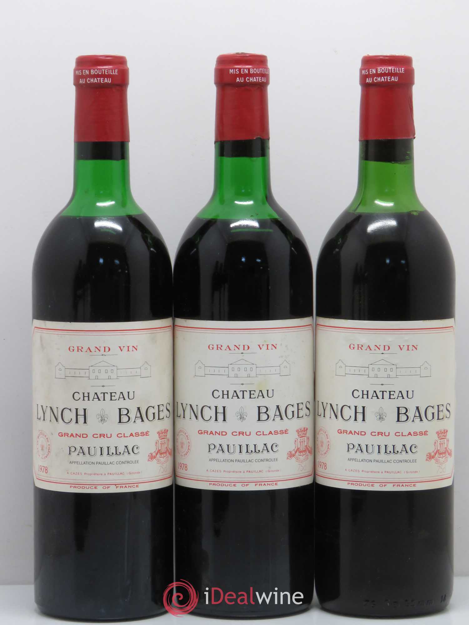 Château Lynch Bages 5ème Grand Cru Classé 1978 - Lot de 6 bouteilles - 1