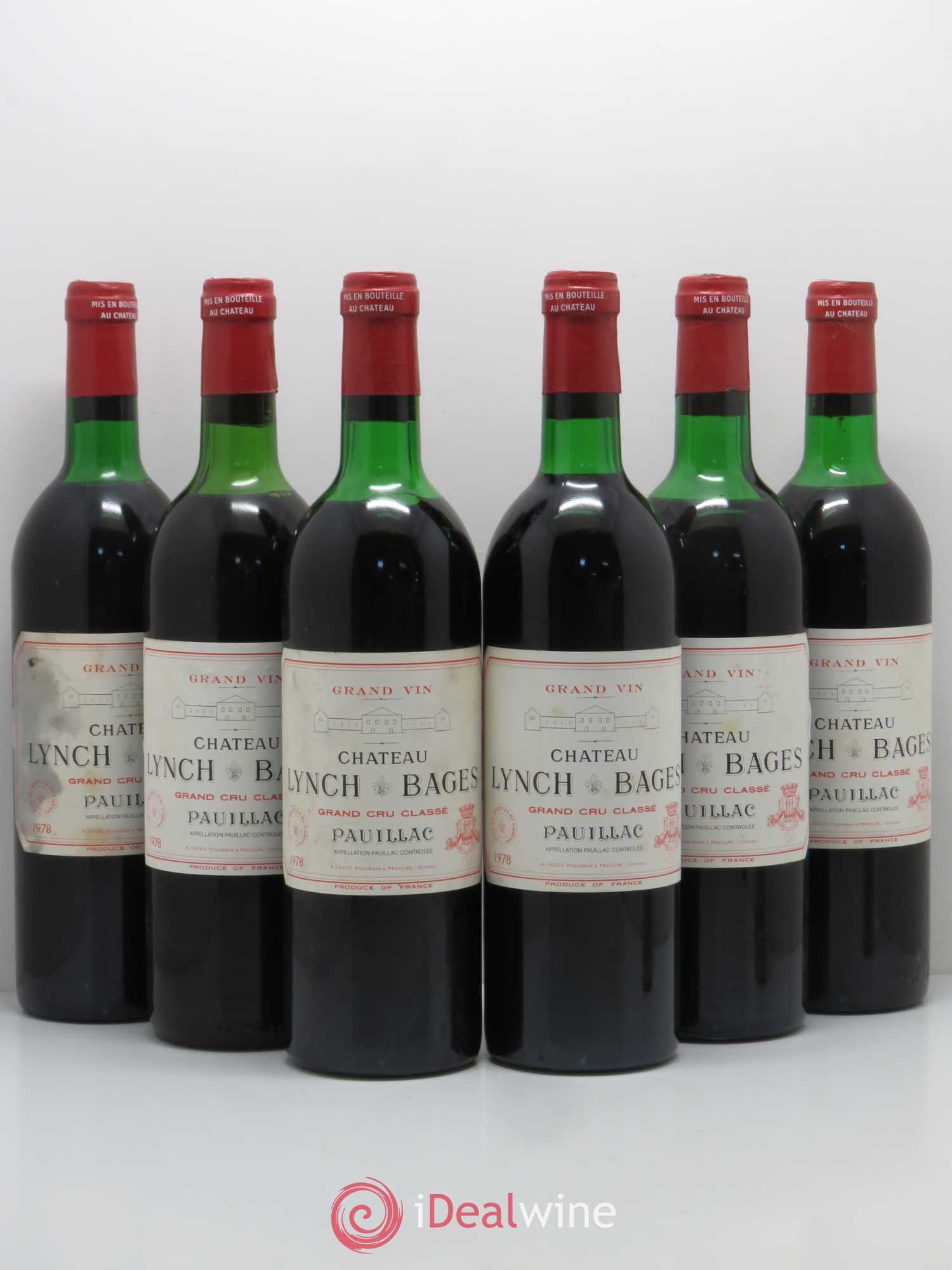 Château Lynch Bages 5ème Grand Cru Classé 1978 - Lot de 6 bouteilles - 0