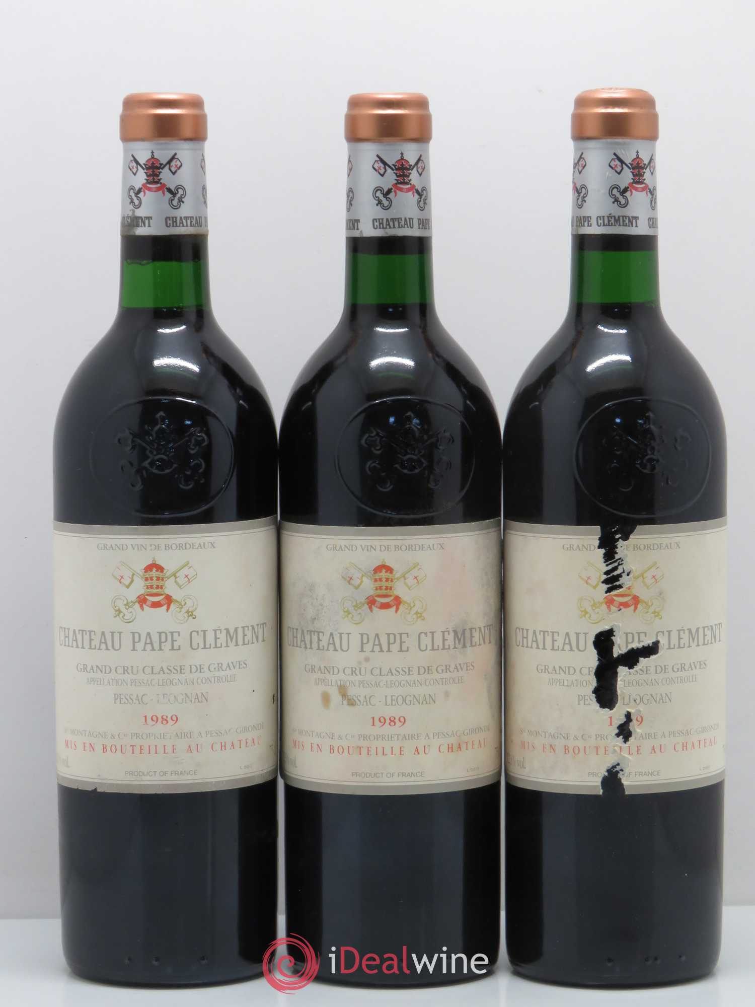 Château Pape Clément Cru Classé de Graves 1989 - Lot de 12 bouteilles - 1