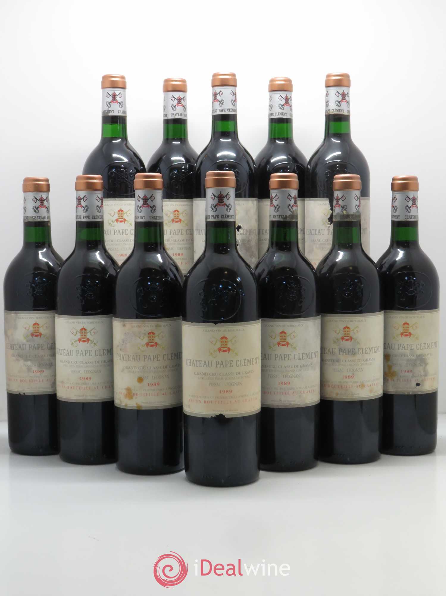 Château Pape Clément Cru Classé de Graves 1989 - Lot de 12 bouteilles - 0