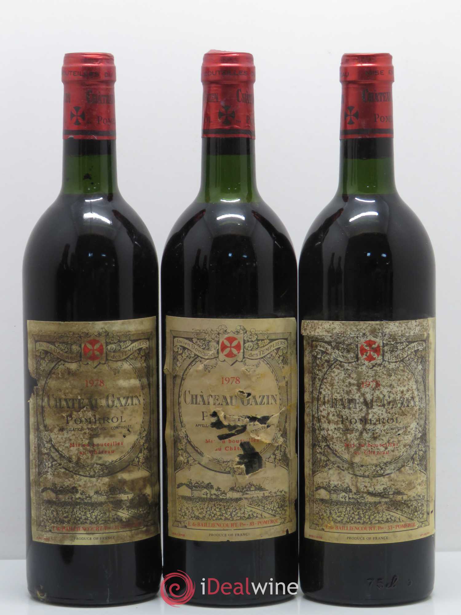 Château Gazin 1978 - Lot de 5 bouteilles - 1
