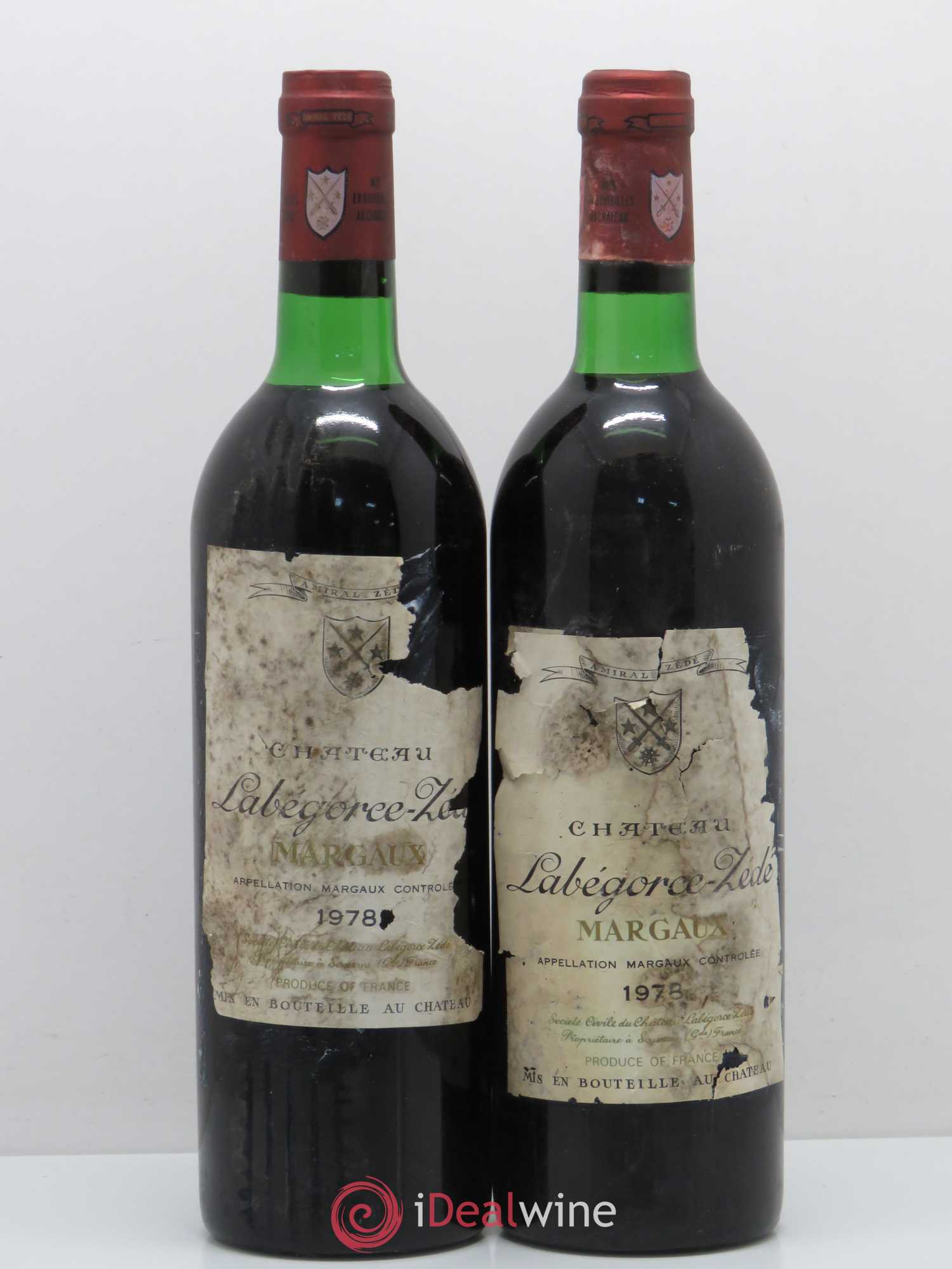 Château Labegorce Zédé Cru Bourgeois 1978 - Lot de 2 bouteilles - 0
