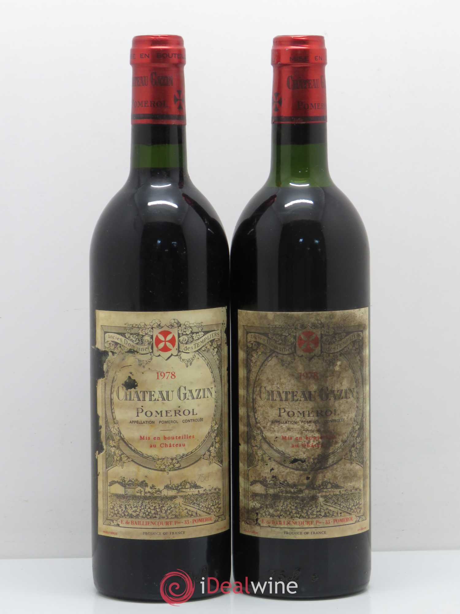 Château Gazin 1978 - Lot de 2 bouteilles - 0