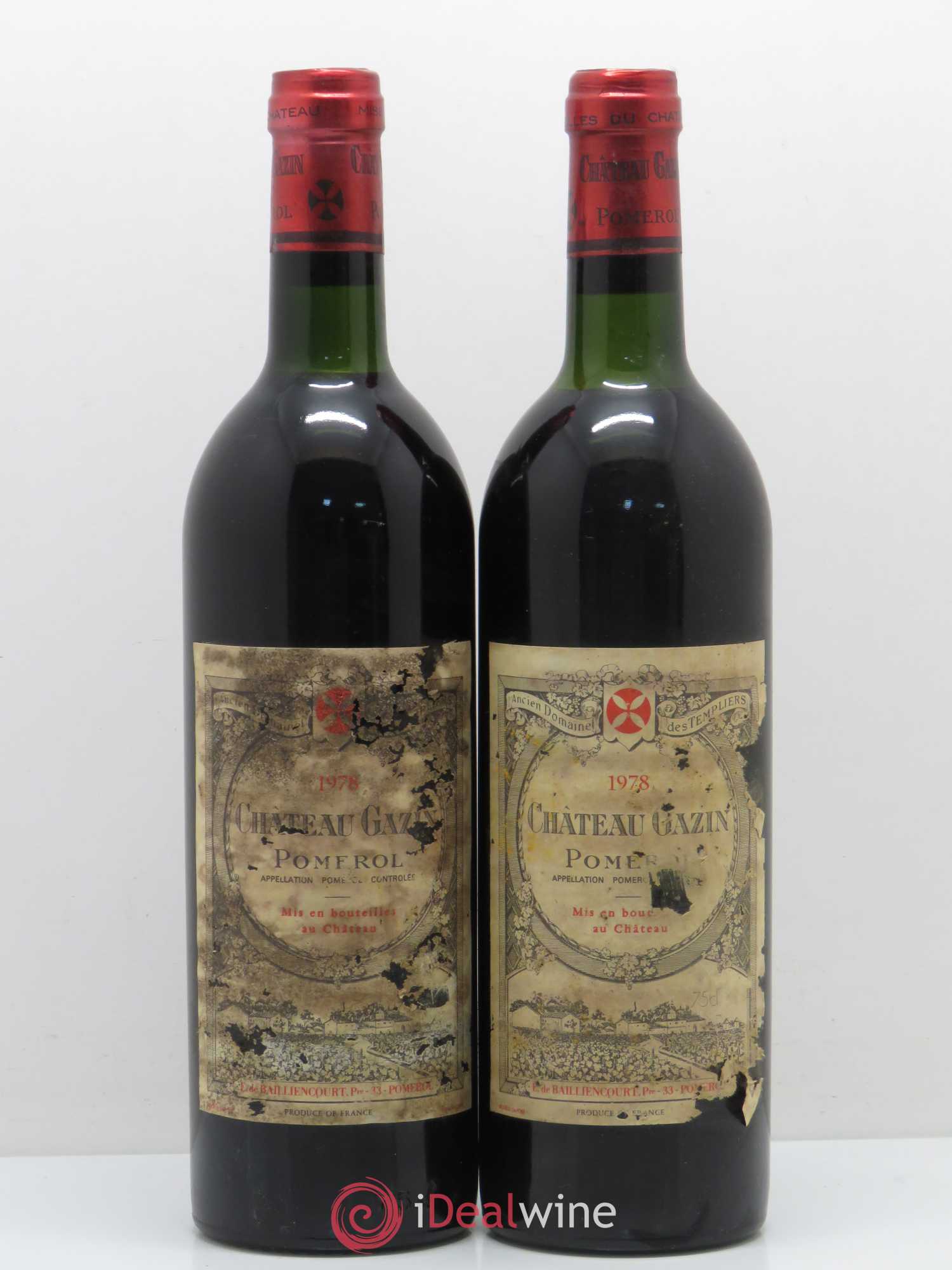 Château Gazin 1978 - Lot de 2 bouteilles - 0