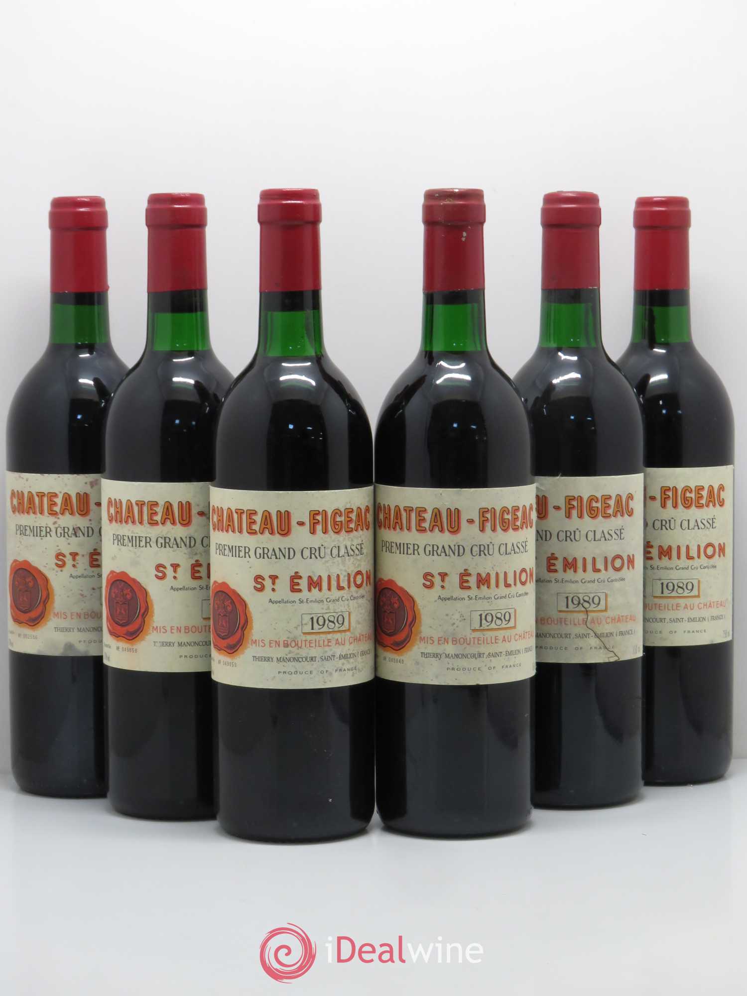 Château Figeac 1er Grand Cru Classé A 1989 - Lot de 6 bouteilles - 0