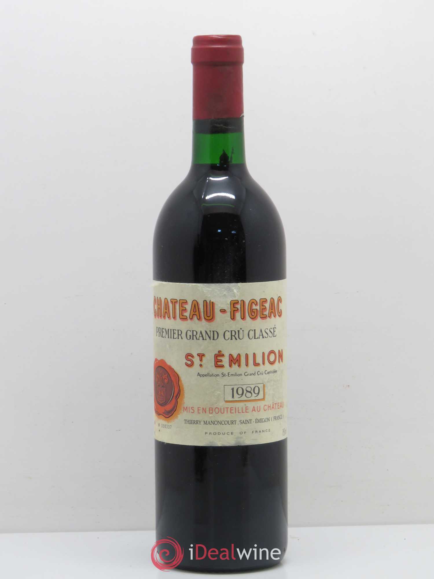 Château Figeac 1er Grand Cru Classé A 1989 - Lot de 1 bouteille - 0