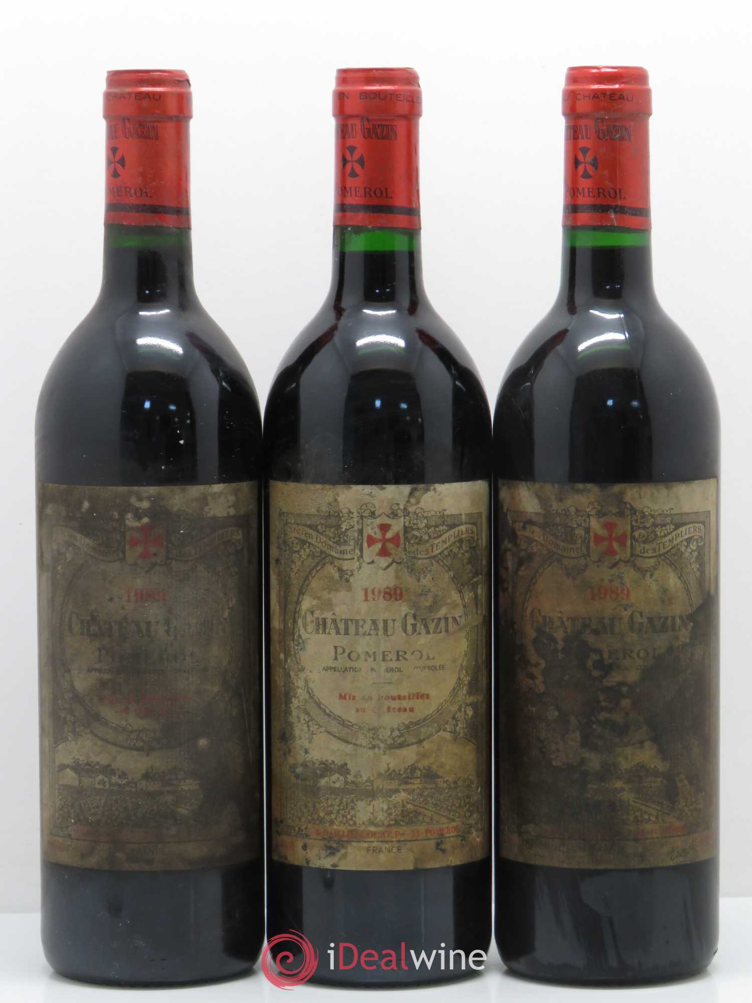 Château Gazin 1989 - Lot de 3 bouteilles - 0