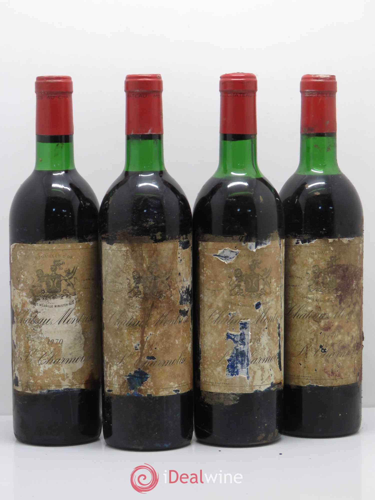 Château Montrose 2ème Grand Cru Classé 1970 - Lot de 4 bouteilles - 0