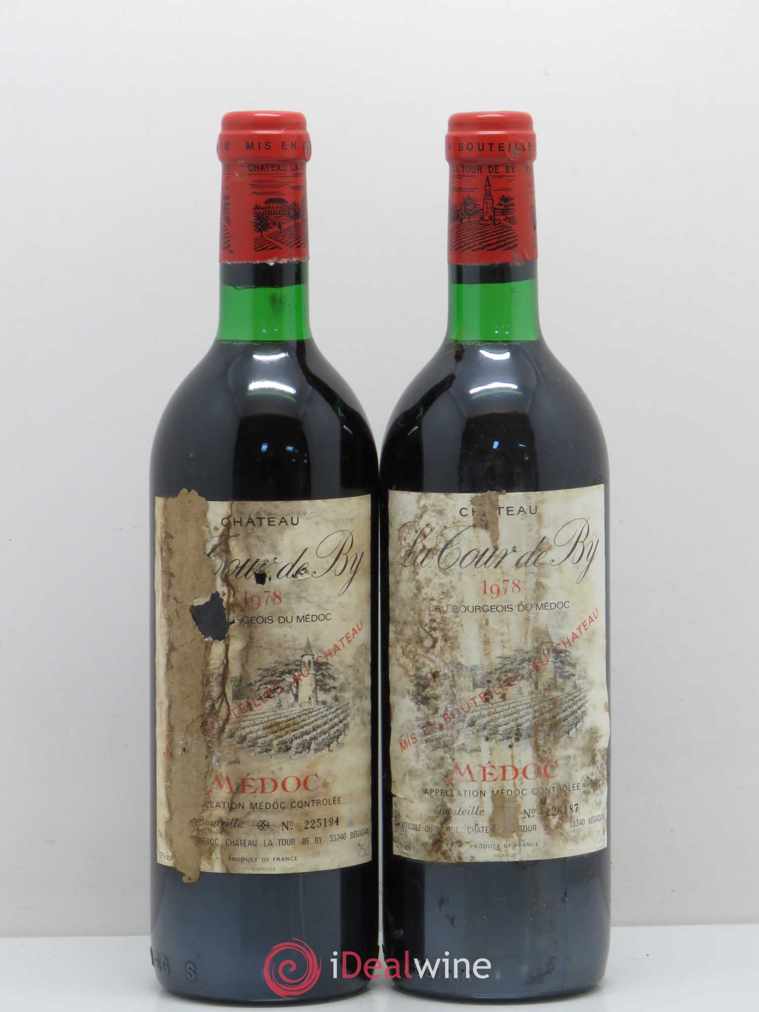 Château La Tour de By Cru Bourgeois 1978 - Lot de 2 bouteilles - 0