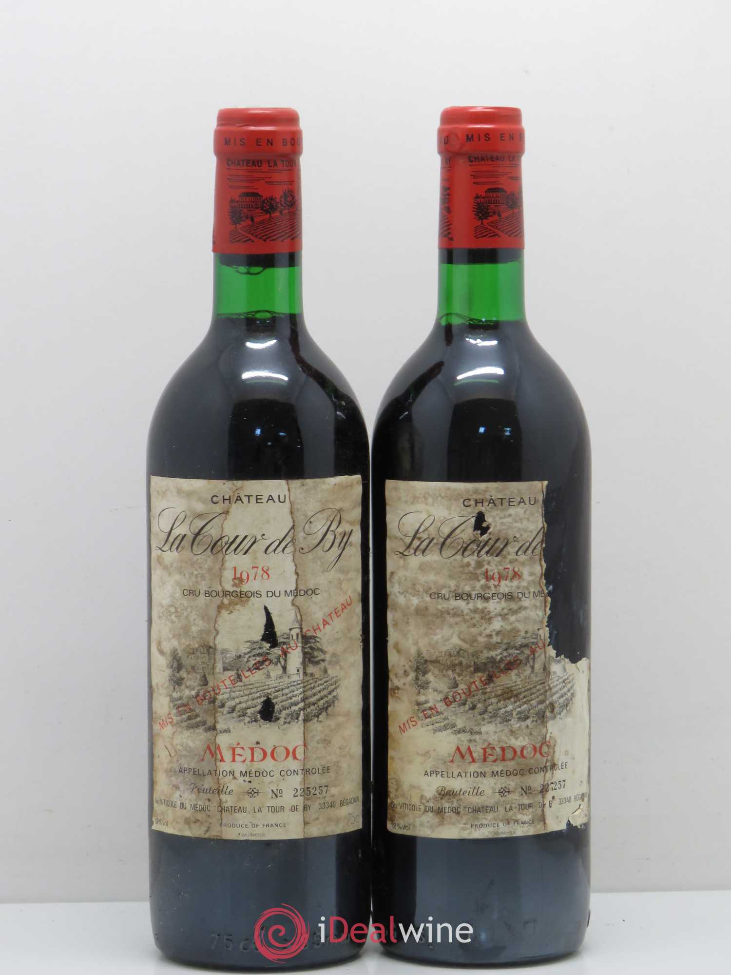 Château La Tour de By Cru Bourgeois 1978 - Lot de 2 bouteilles - 0