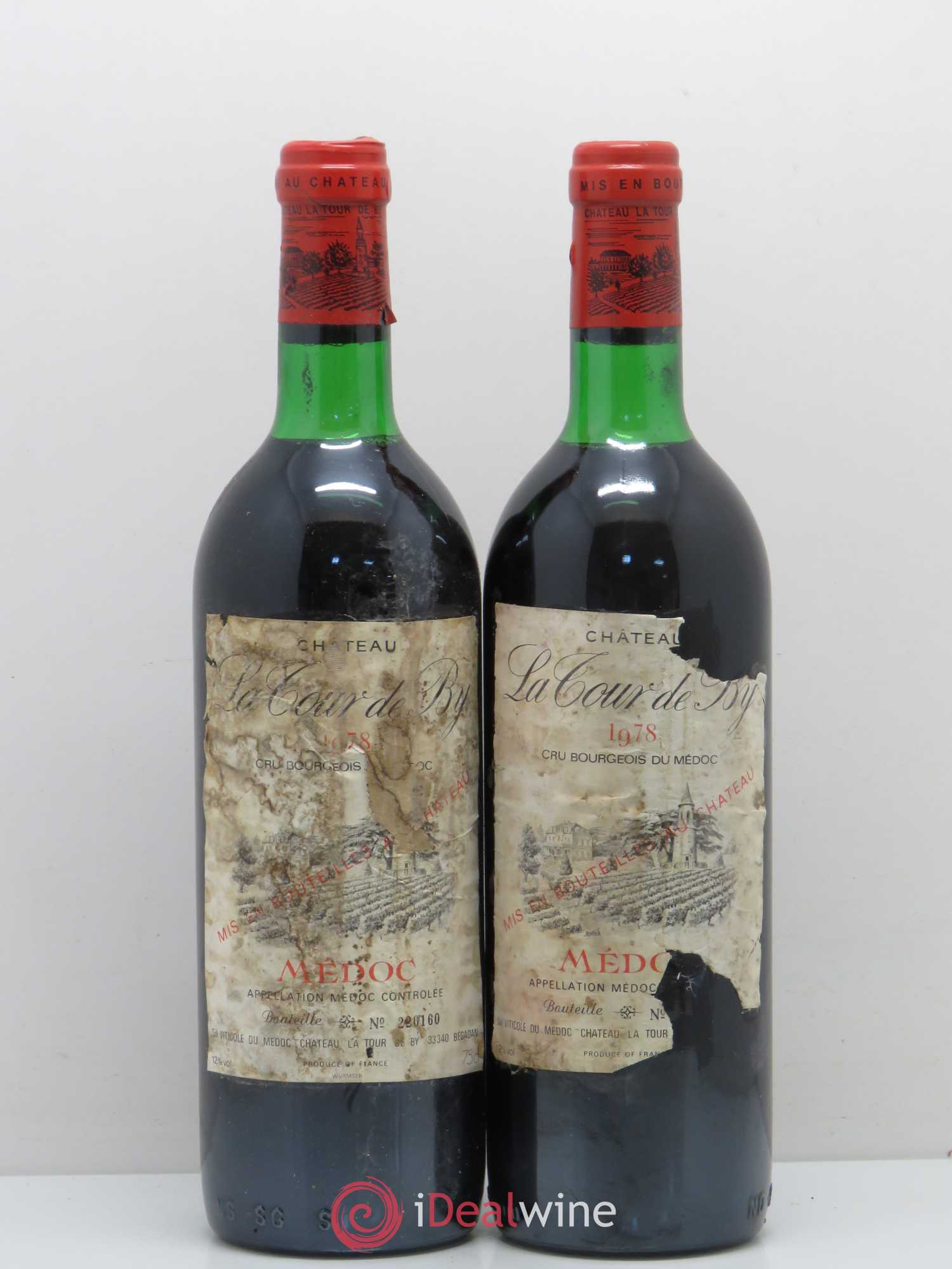Château La Tour de By Cru Bourgeois 1978 - Lot de 2 bouteilles - 0
