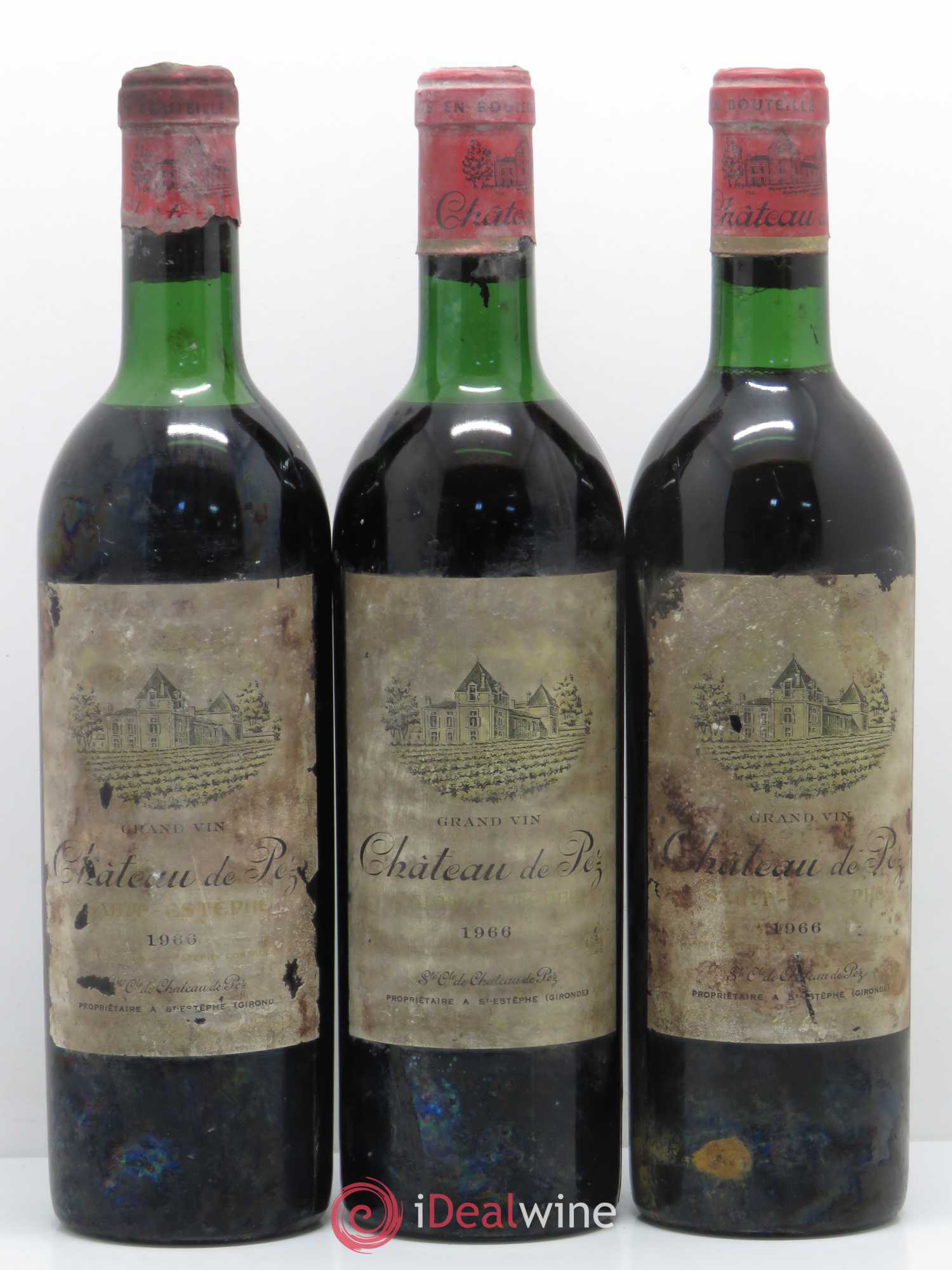 Château de Pez 1966 - Lot de 3 bouteilles - 0