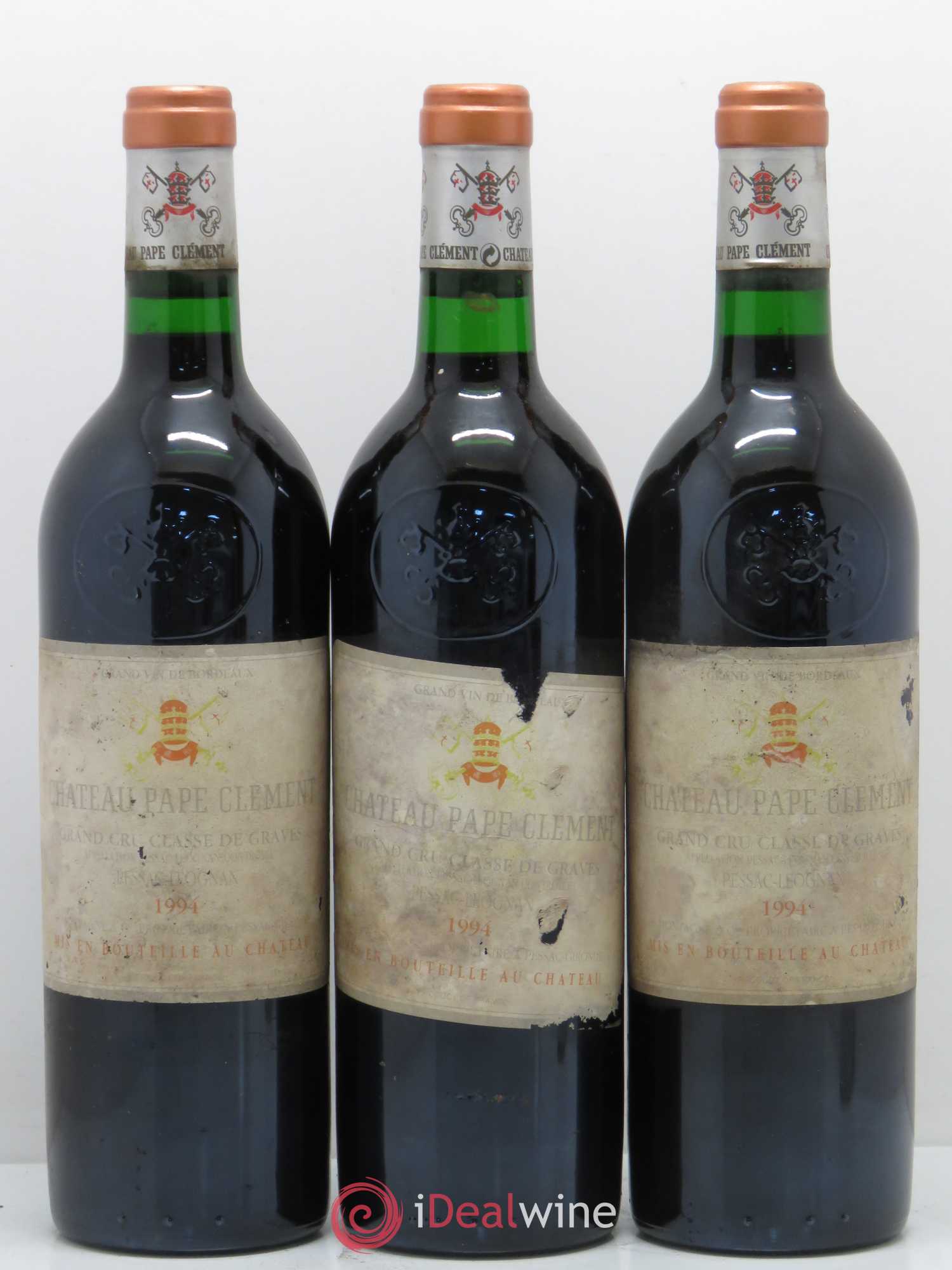 Château Pape Clément Cru Classé de Graves 1994 - Lot de 3 bouteilles - 0