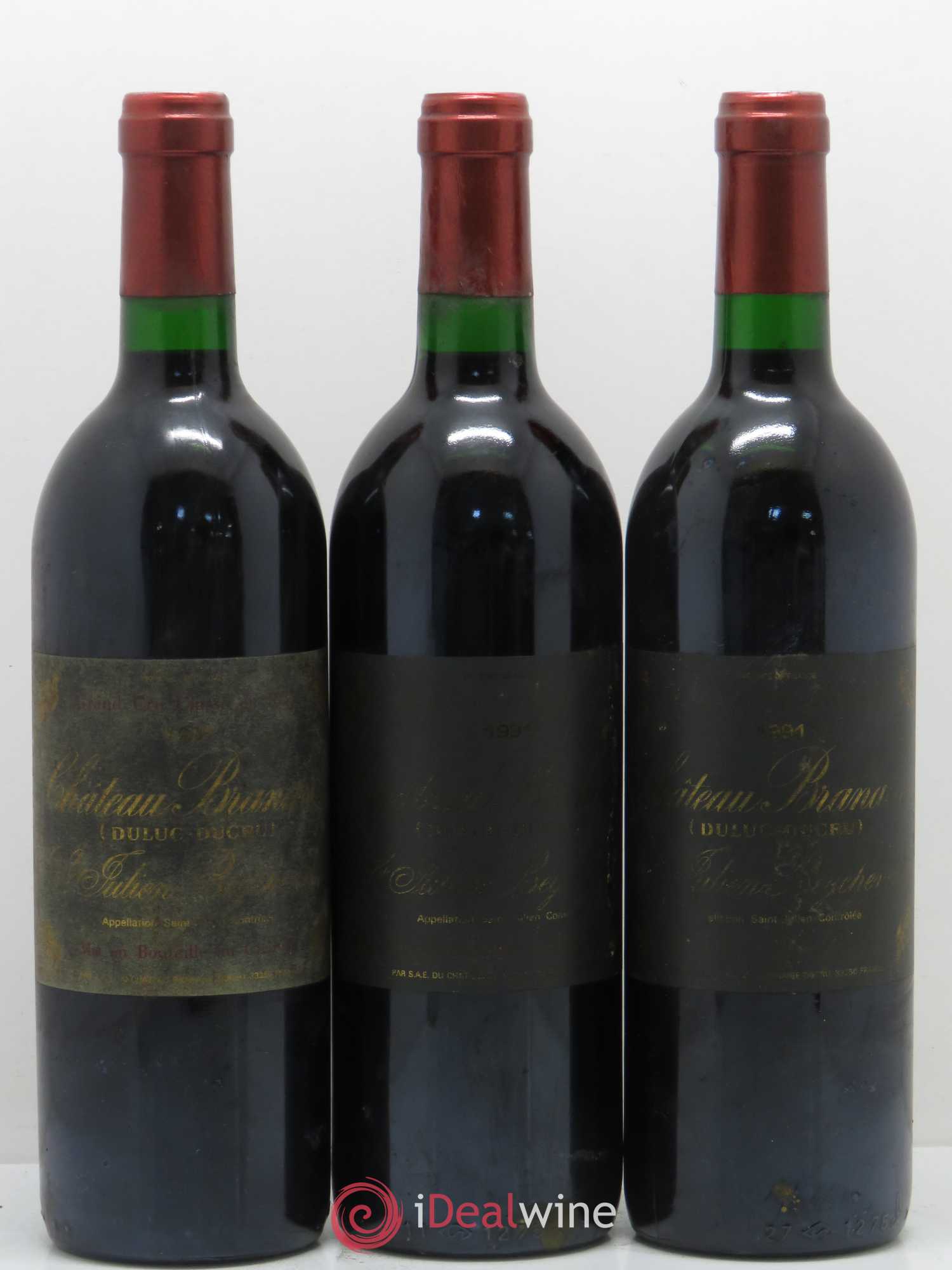 Château Branaire Ducru 4ème Grand Cru Classé 1991 - Lot de 3 bouteilles - 0