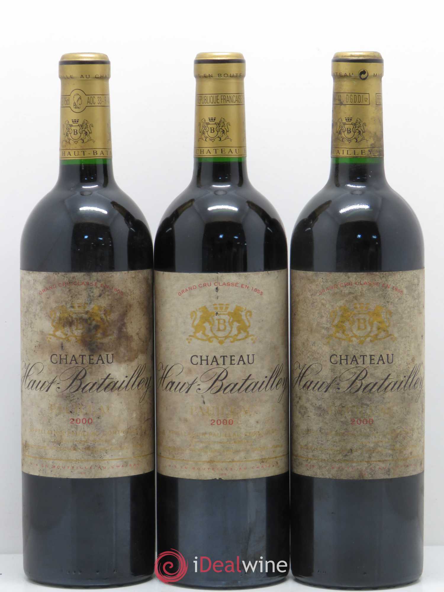 Château Haut Batailley 5ème Grand Cru Classé 2000 - Lot de 3 bouteilles - 0