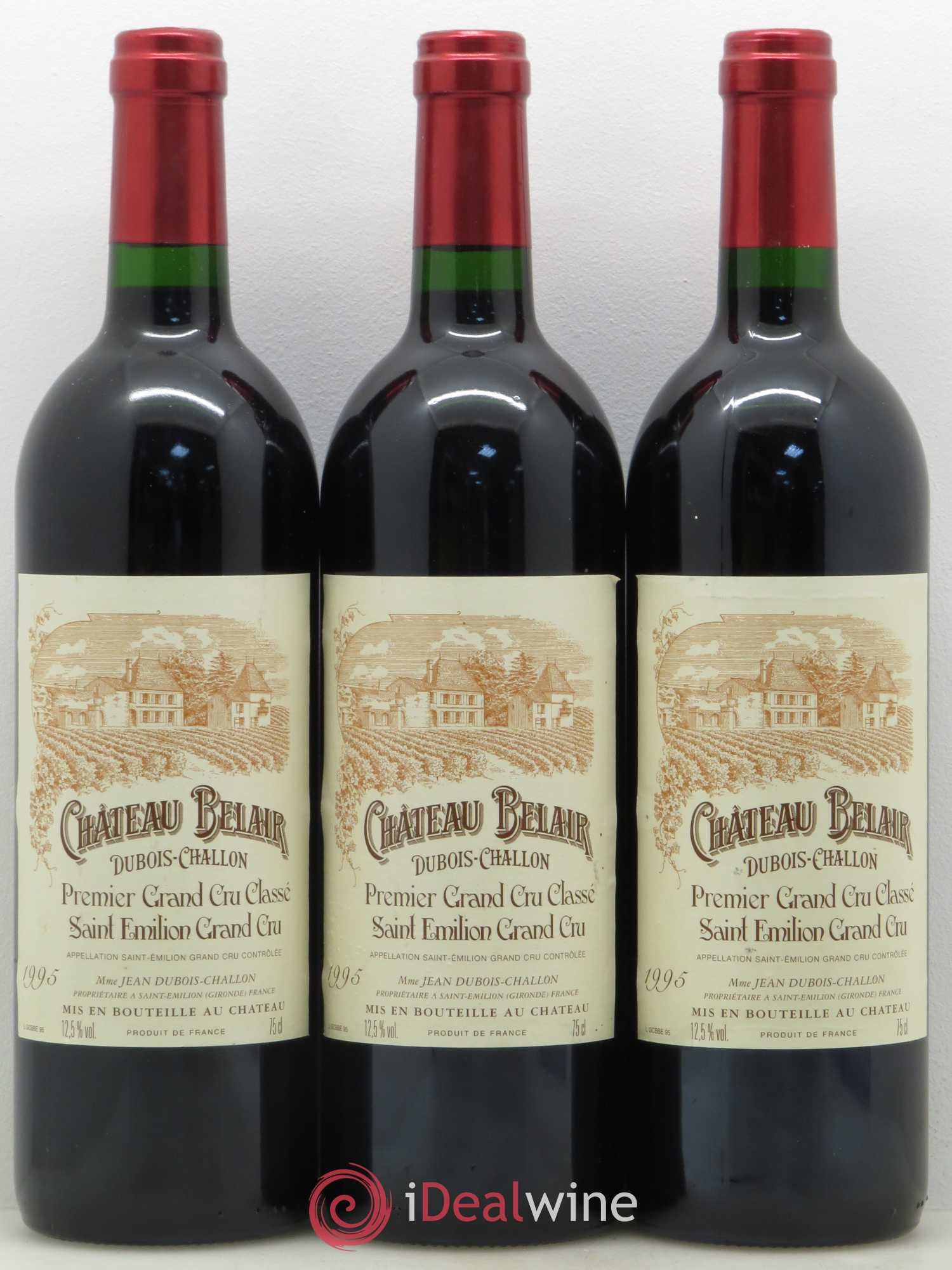 Château Belair (Belair-Monange) 1er Grand Cru Classé B 1995 - Lot de 6 bouteilles - 2