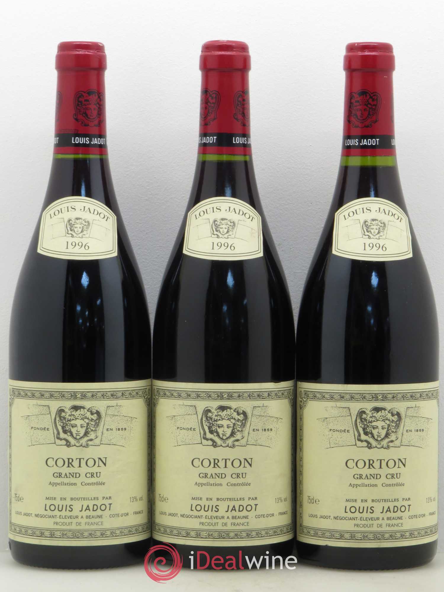Corton Grand Cru Louis Jadot 1996 - Lot de 3 bouteilles - 0
