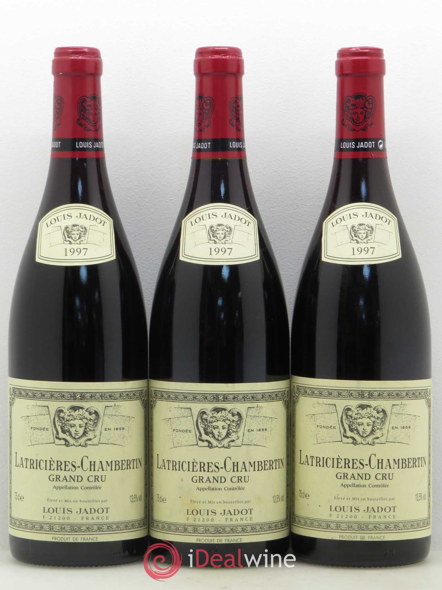 Latricières-Chambertin Grand Cru Maison Louis Jadot 1997 - Lot de 3 bouteilles - 0