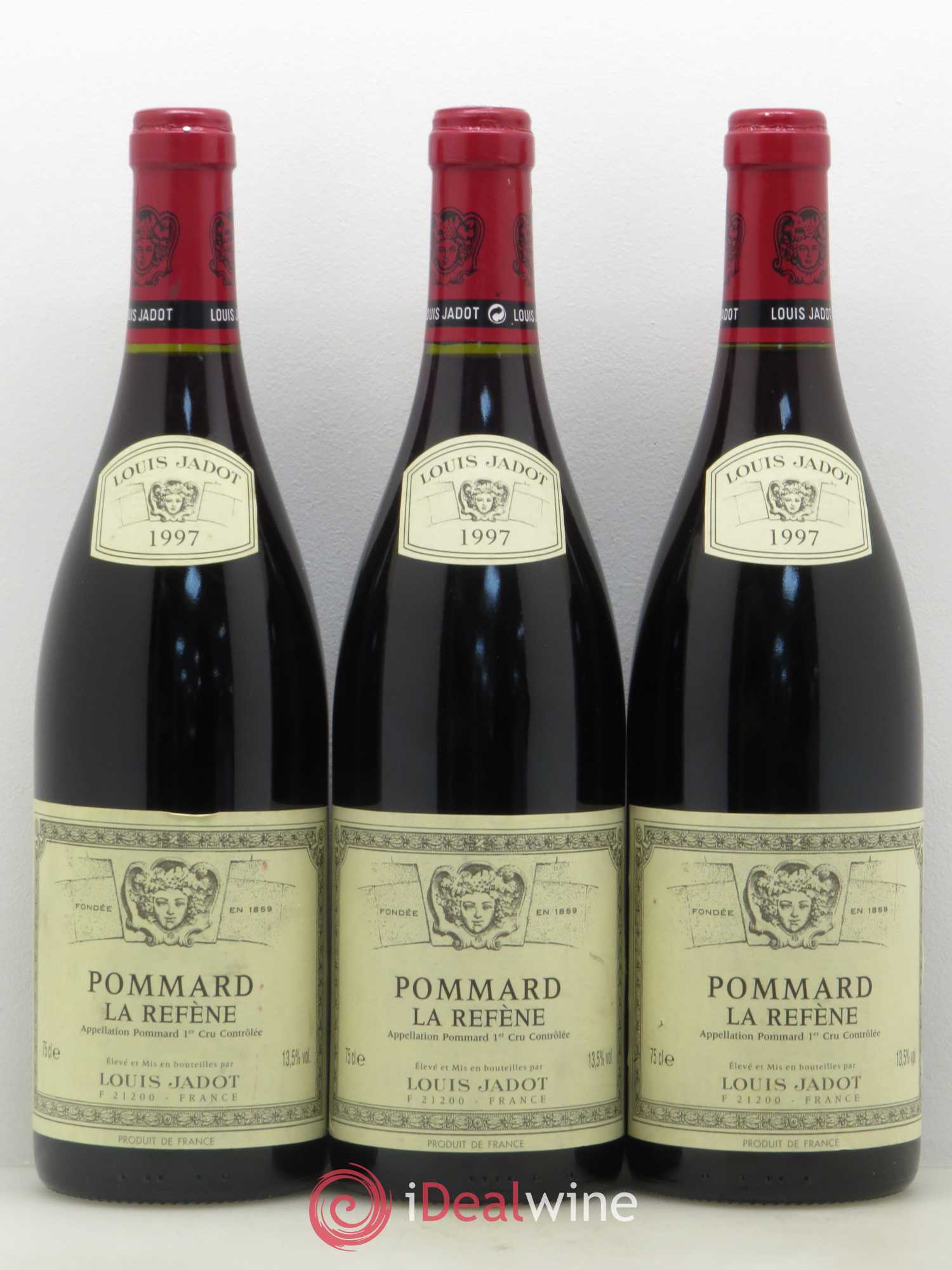 Pommard 1er Cru La Refène Louis Jadot 1997 - Lot de 3 bouteilles - 0