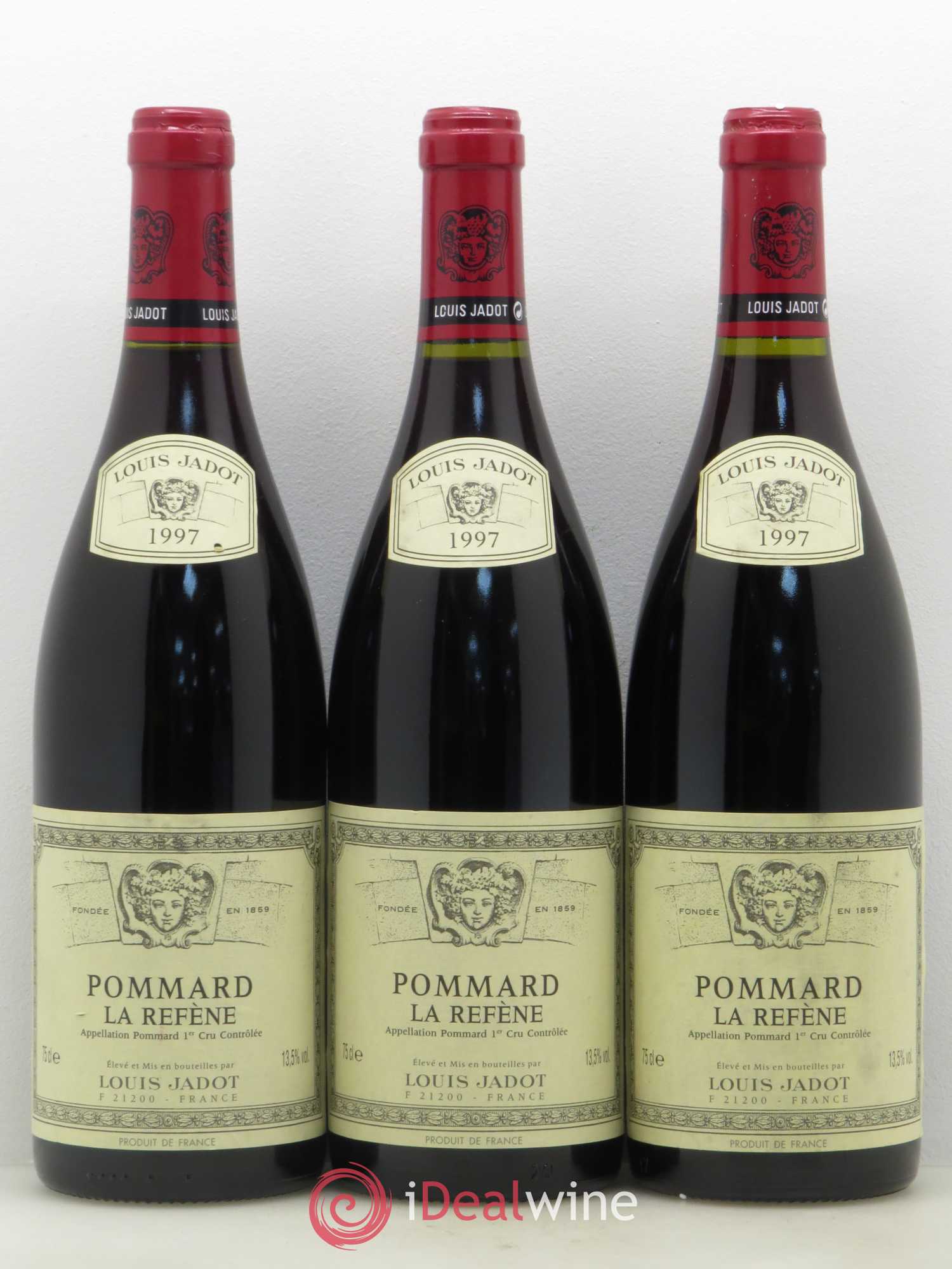 Pommard 1er Cru La Refène Louis Jadot 1997 - Lot de 3 bouteilles - 0