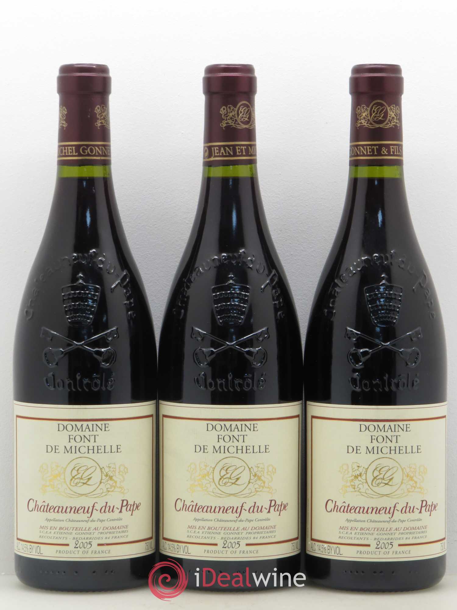 Châteauneuf-du-Pape Domaine Font de Michelle Famille Gonnet 2005 - Lot de 3 bouteilles - 0