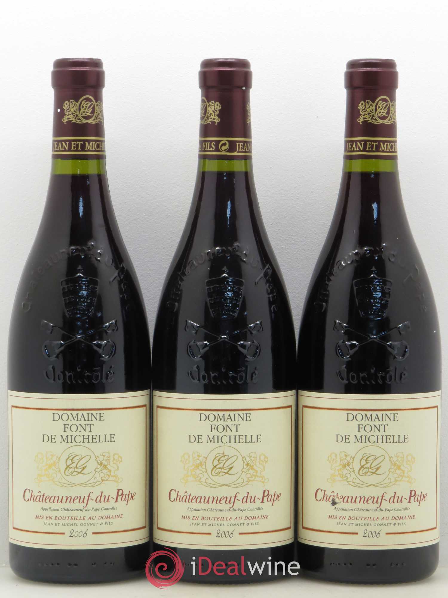 Châteauneuf-du-Pape Domaine Font de Michelle Famille Gonnet 2006 - Lot de 3 bouteilles - 0
