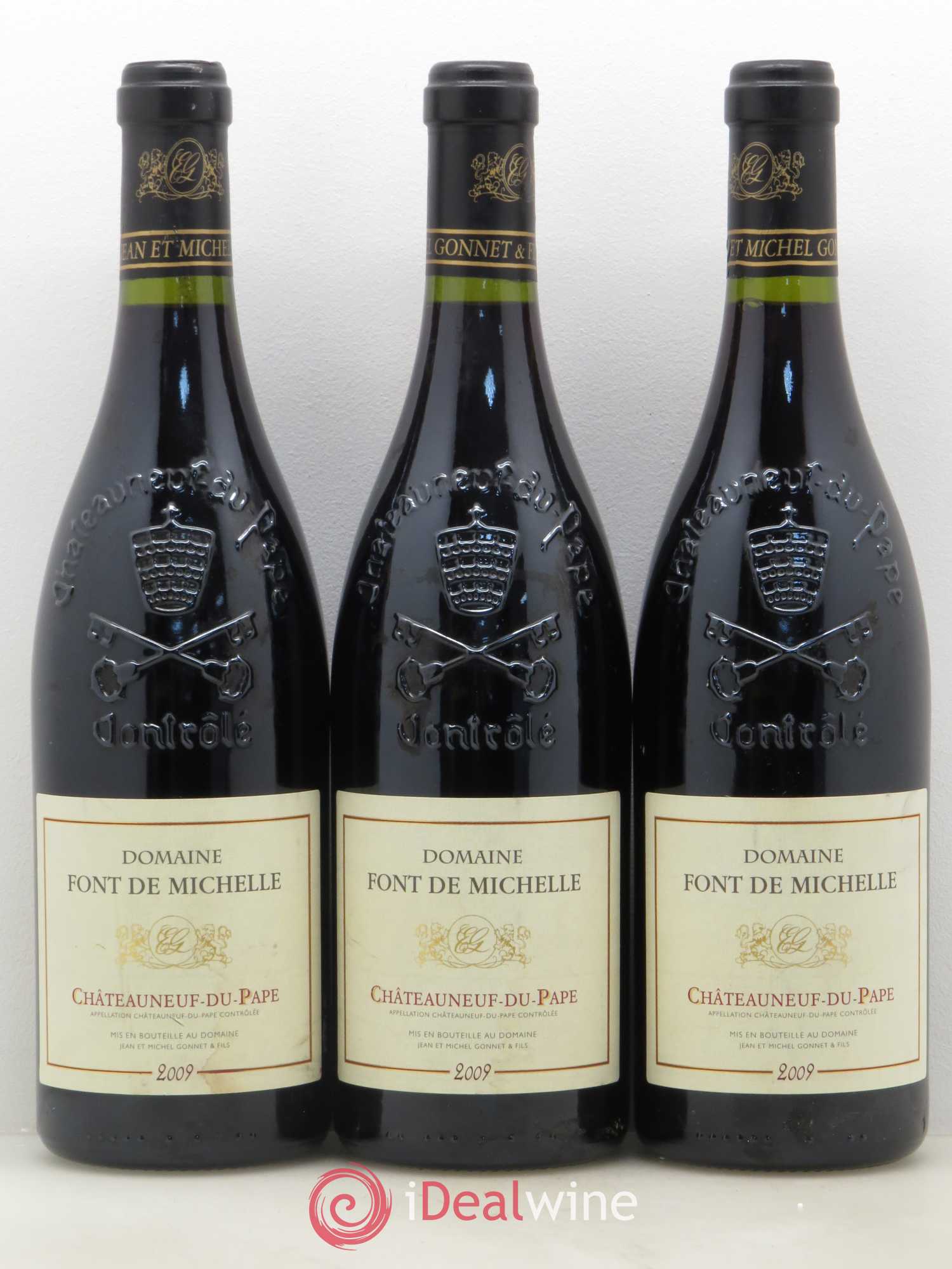 Châteauneuf-du-Pape Domaine Font de Michelle Famille Gonnet 2009 - Lot de 3 bouteilles - 0