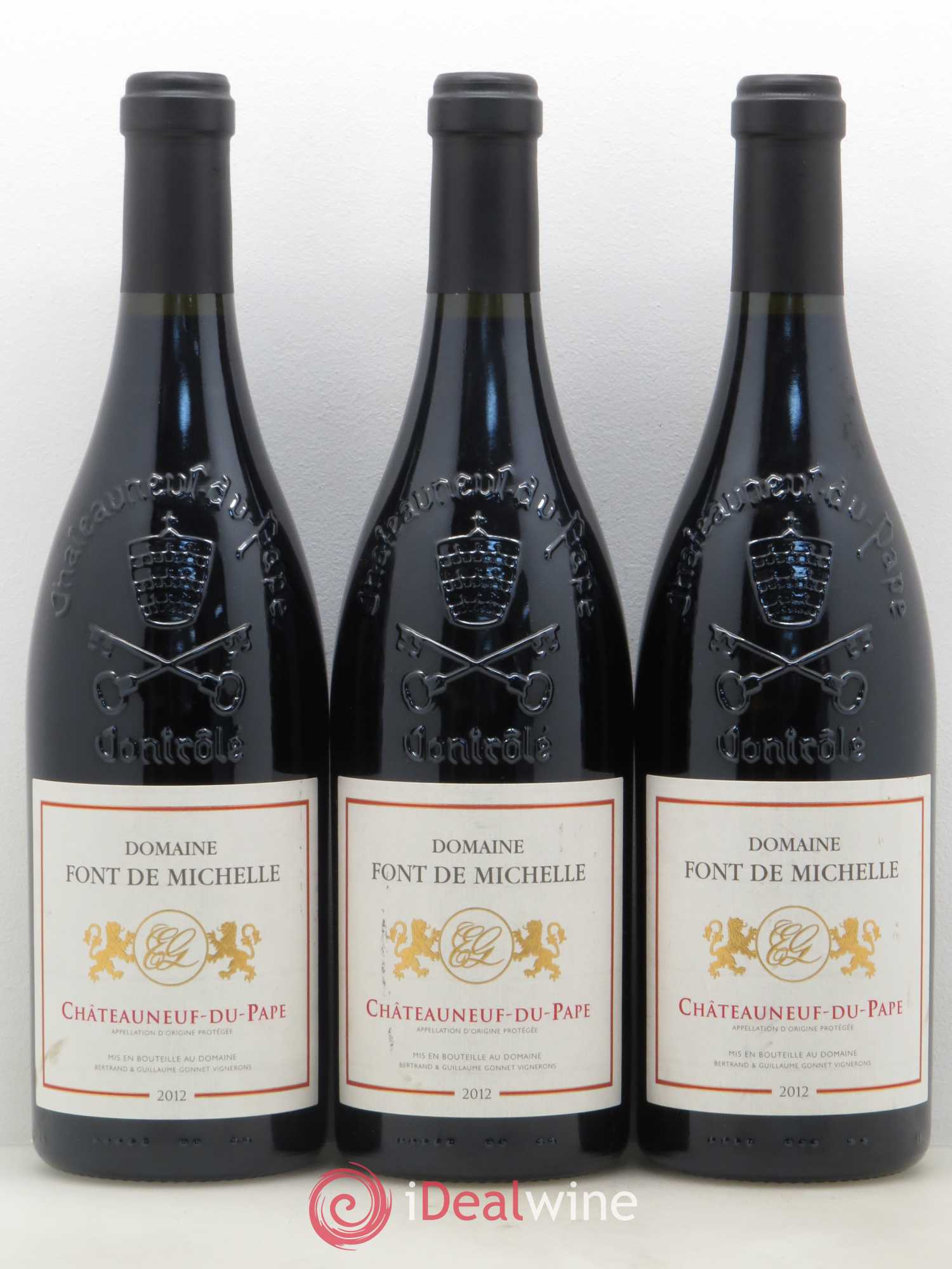 Châteauneuf-du-Pape Domaine Font de Michelle Famille Gonnet 2012 - Lot de 3 bouteilles - 0