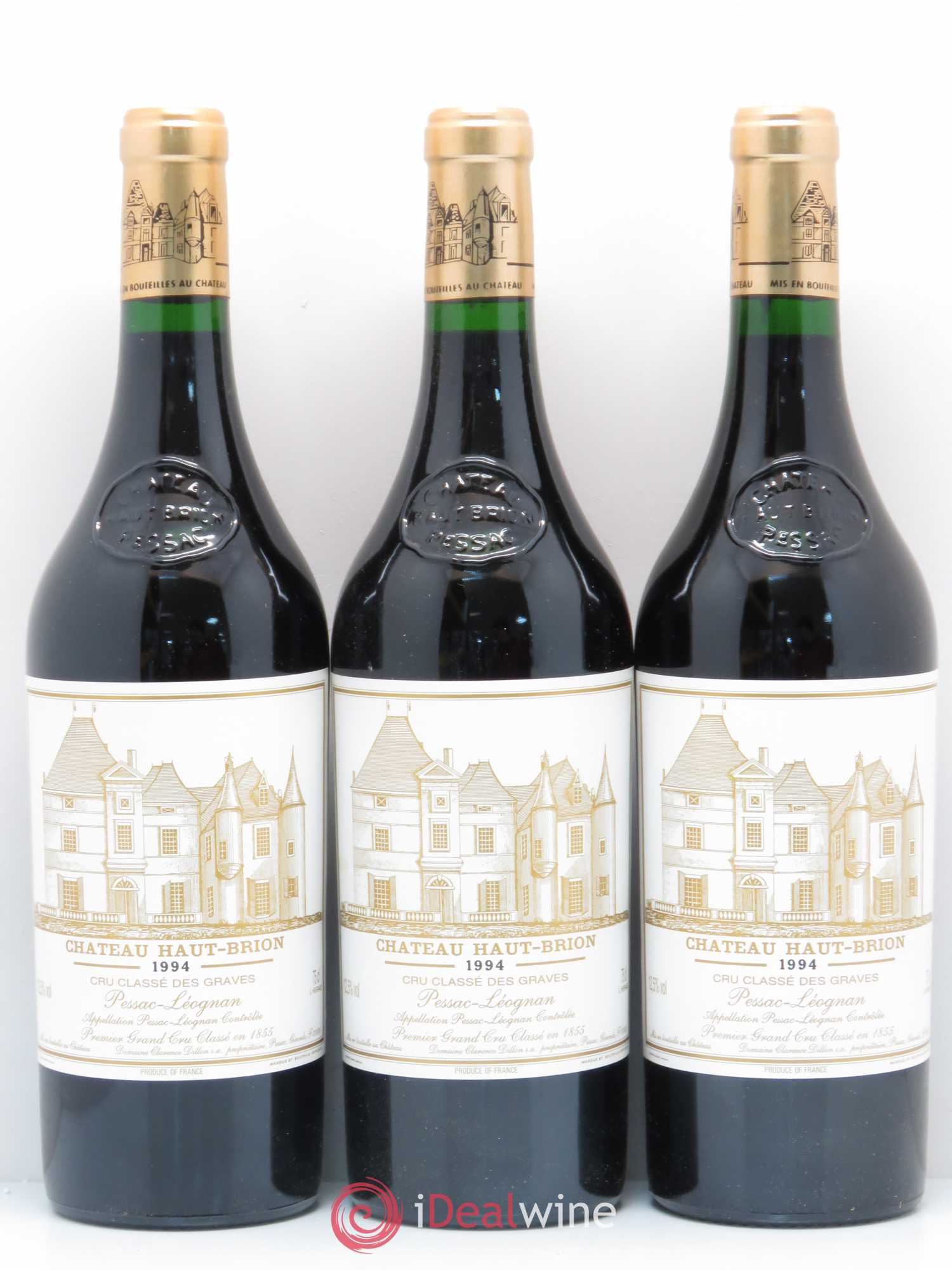 Château Haut Brion 1er Grand Cru Classé 1994 - Lot de 3 bouteilles - 0