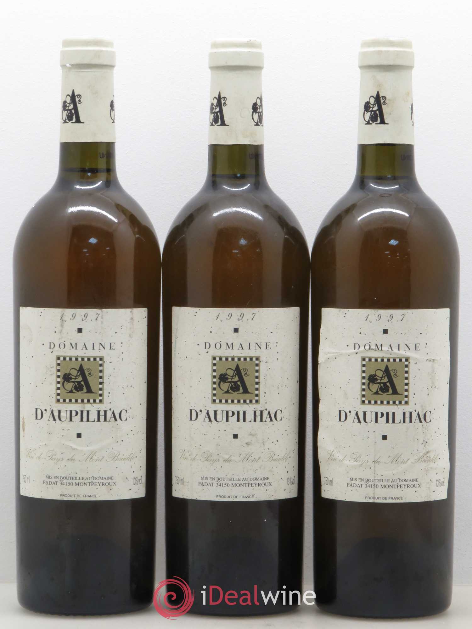 Languedoc Aupilhac (Domaine d') Cuvée Aupilhac Sylvain Fadat 1997 - Lot de 3 bouteilles - 0